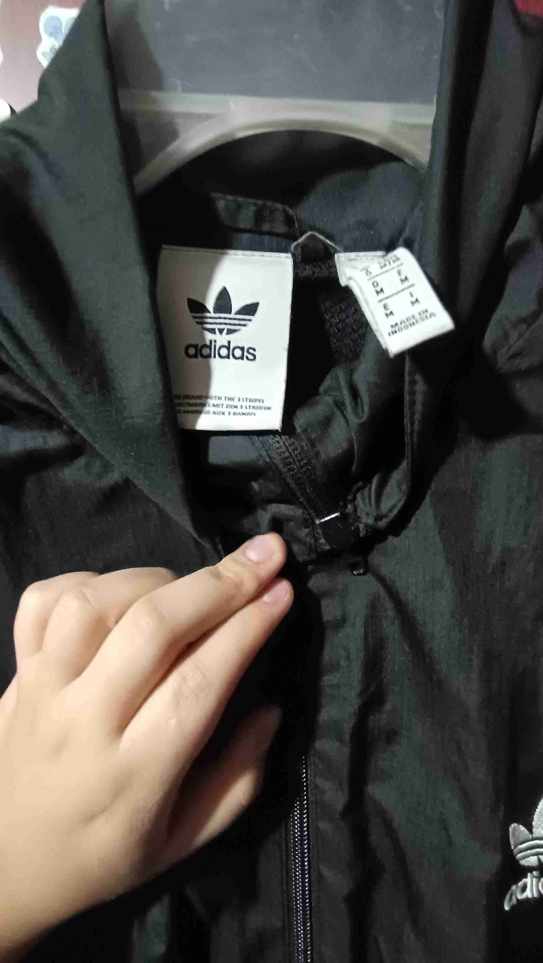 Cortaviento negro Adidas vintage - miniatura 3
