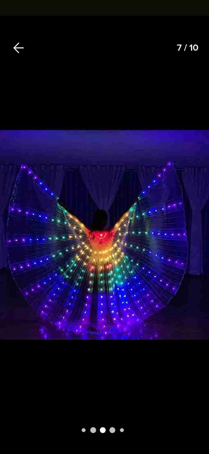 Alas danza del vientre con luces led - miniatura 4