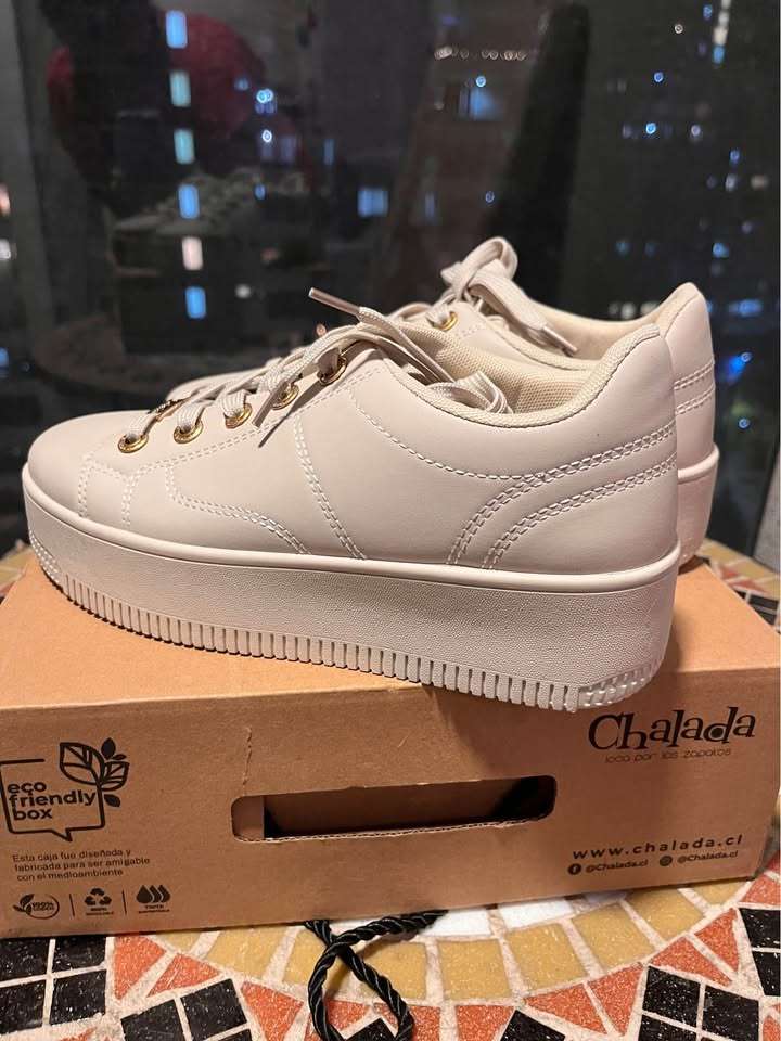 Zapatillas mujer color beige (nuevas) - miniatura 4