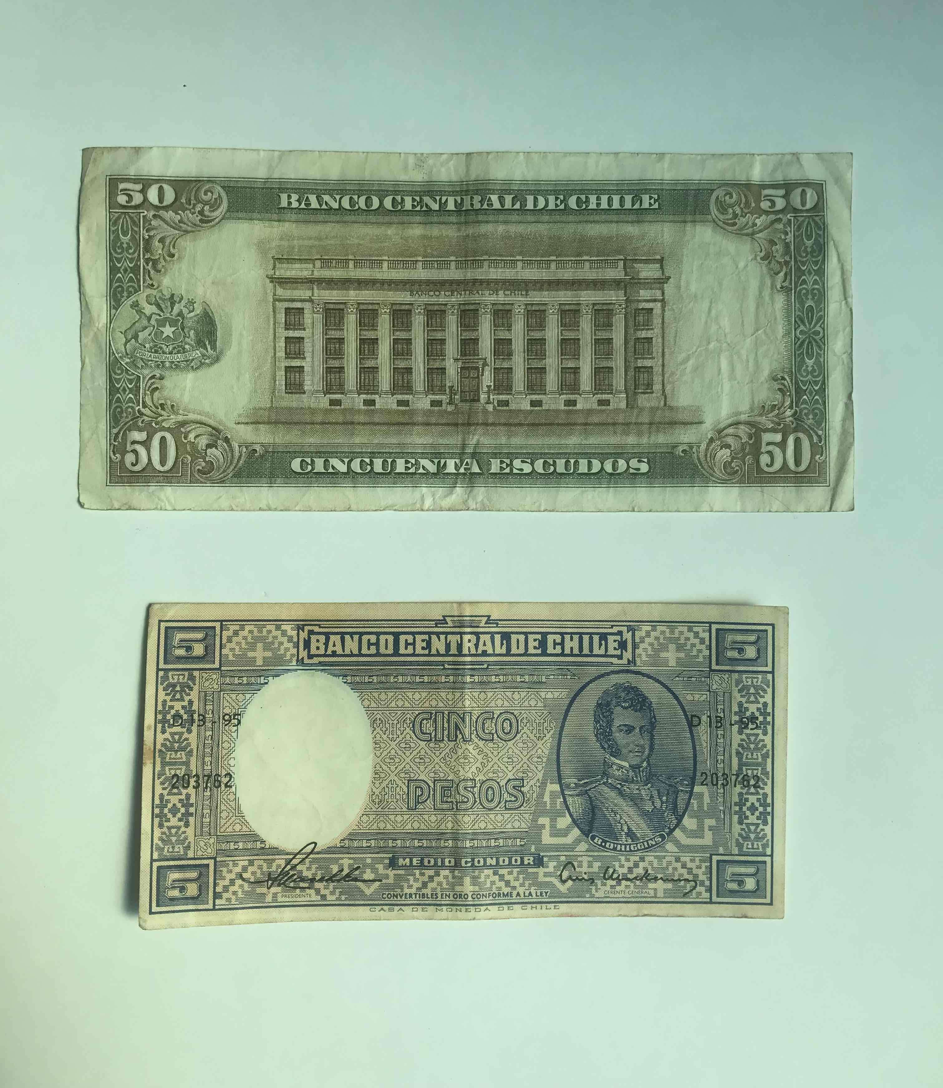 Billetes antiguos chilenos - miniatura 2