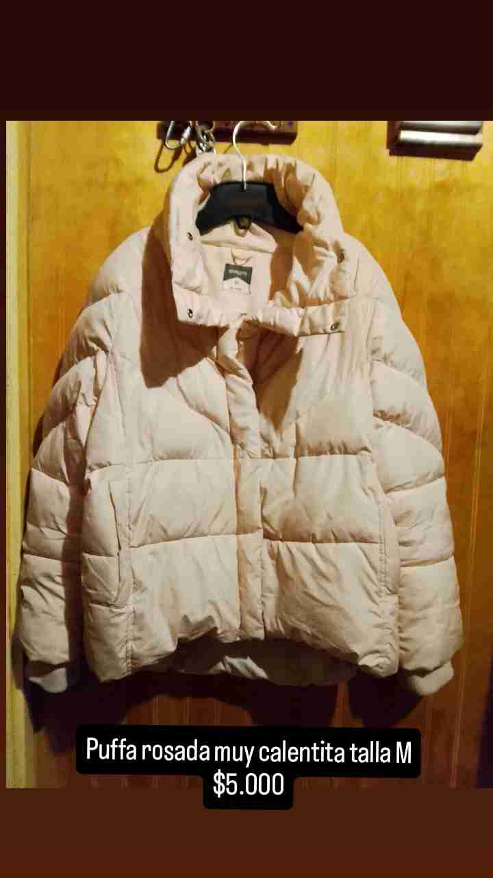 Chaqueta puffa rosada talla M