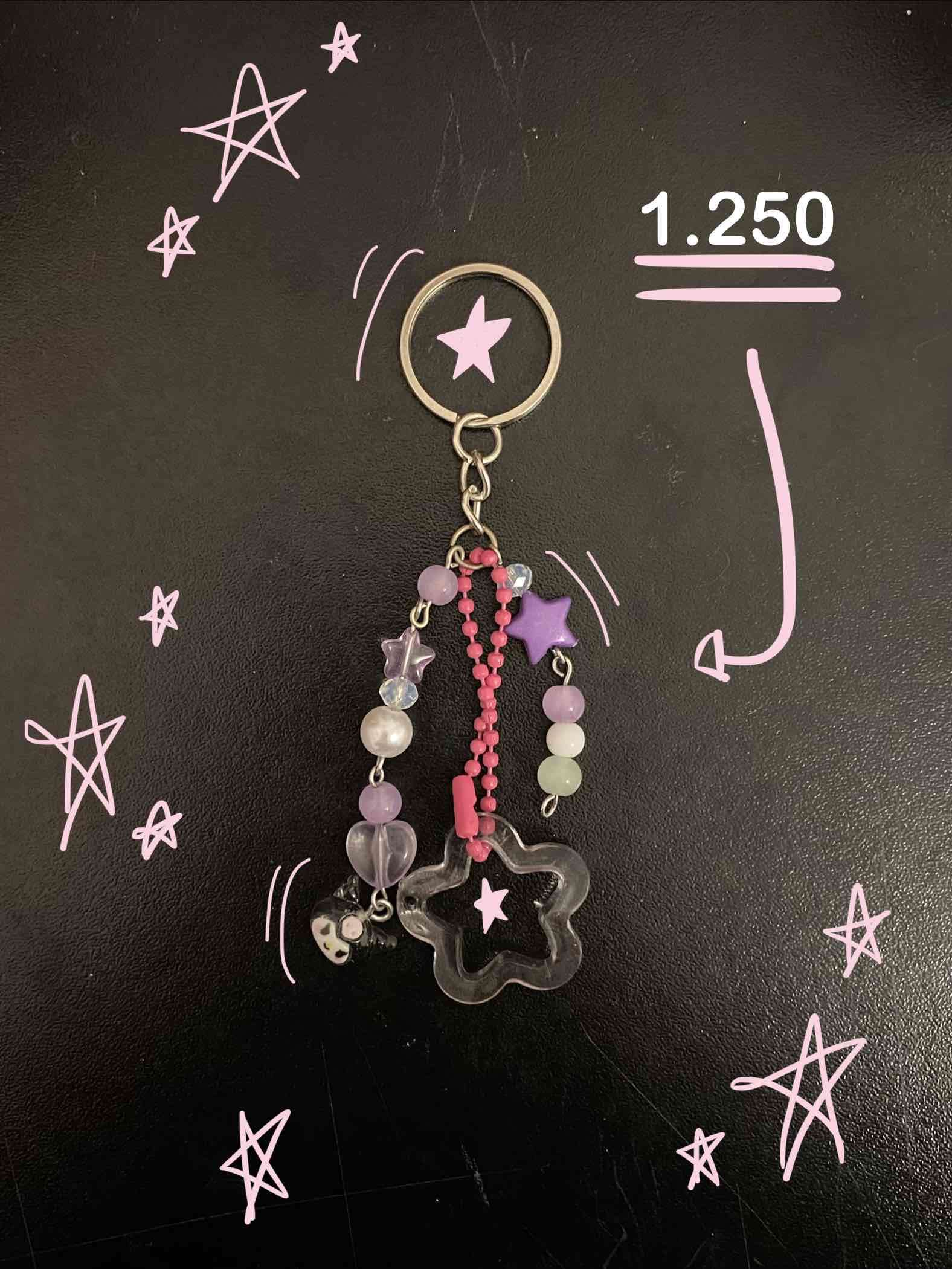 Llavero de cuentas de colores