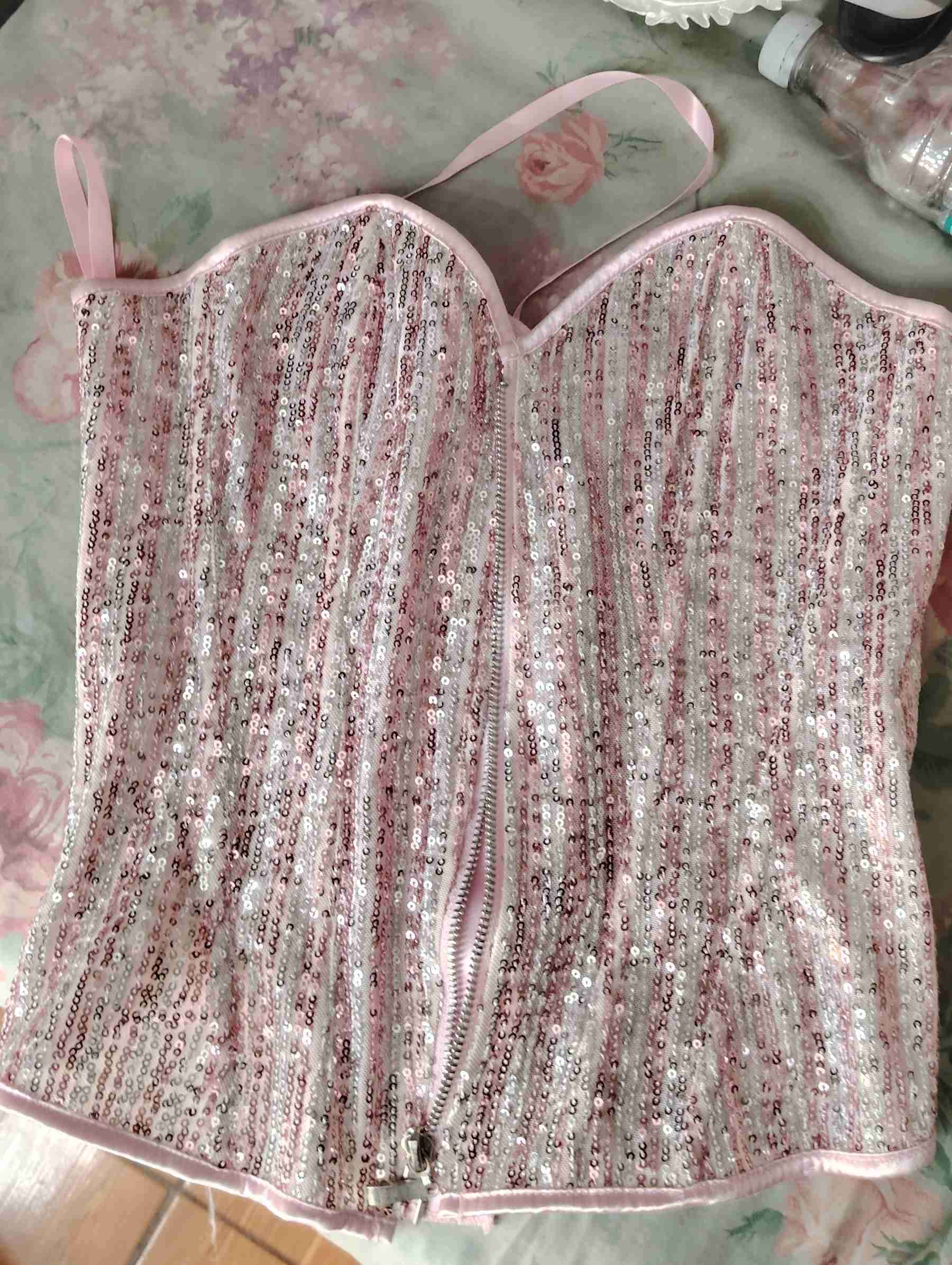 Corsé rosa con lentejuelas - miniatura 2