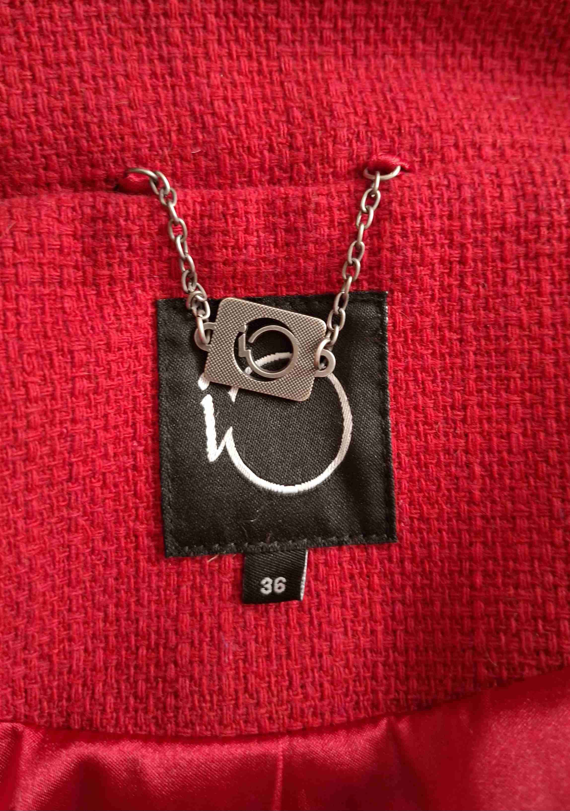 Abrigo rojo elegante talla 36 - miniatura 1