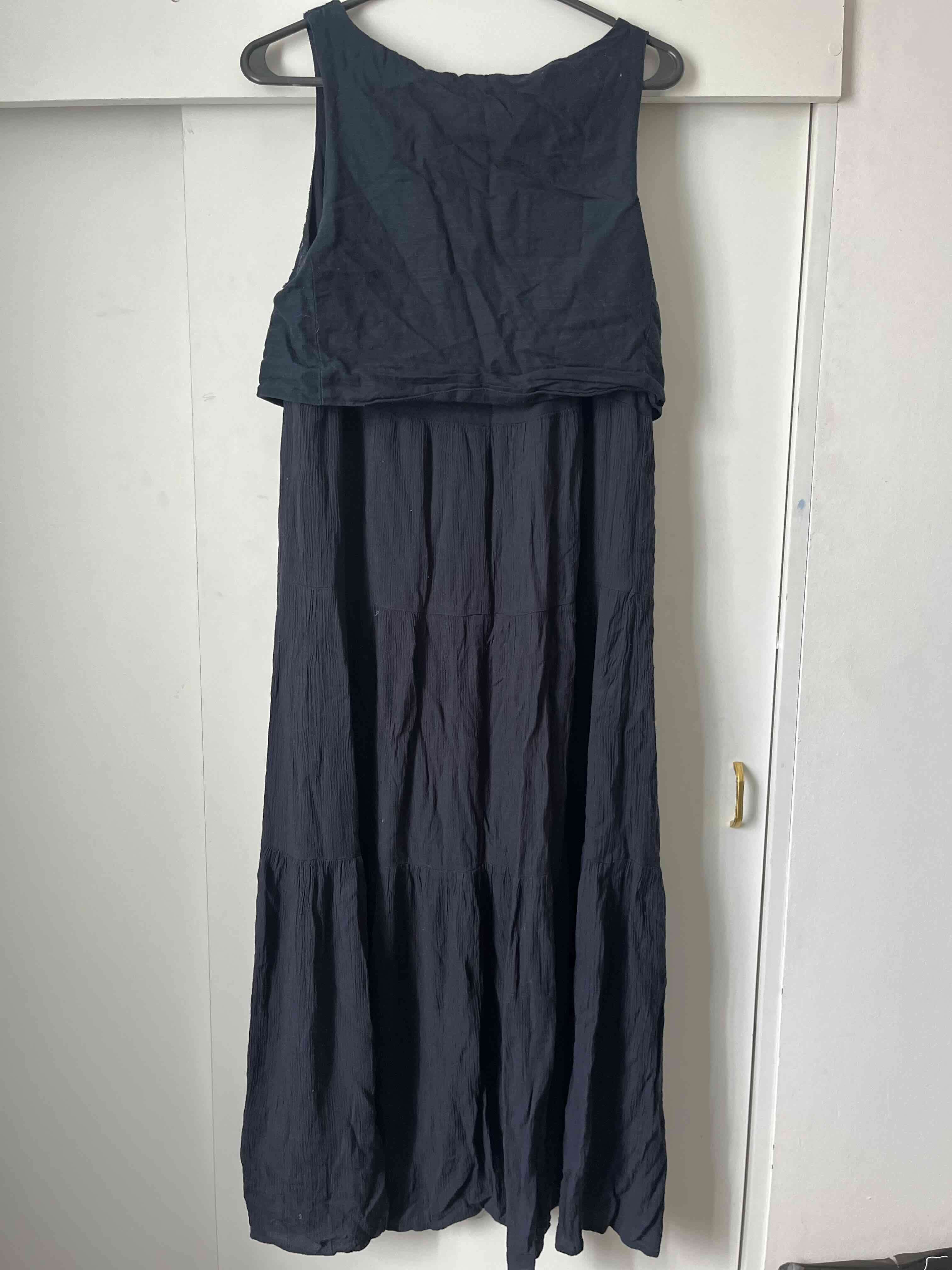 Vestido largo azul Marino - miniatura 2