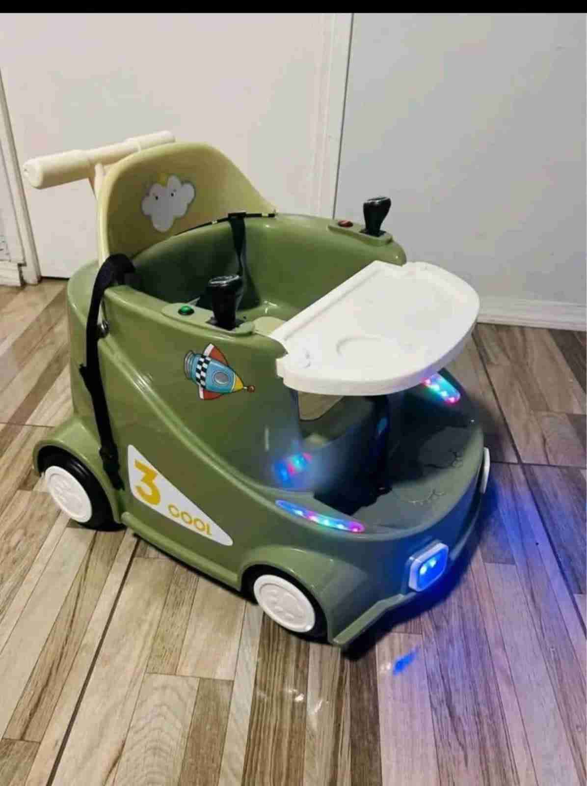 Coche paseo infantil verde - miniatura 3