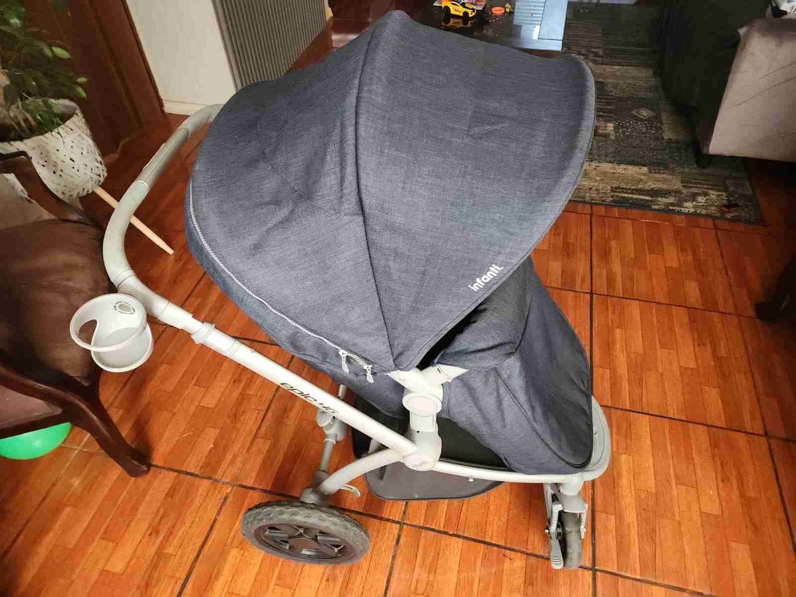 Coche de bebé Infanti gris - miniatura 1