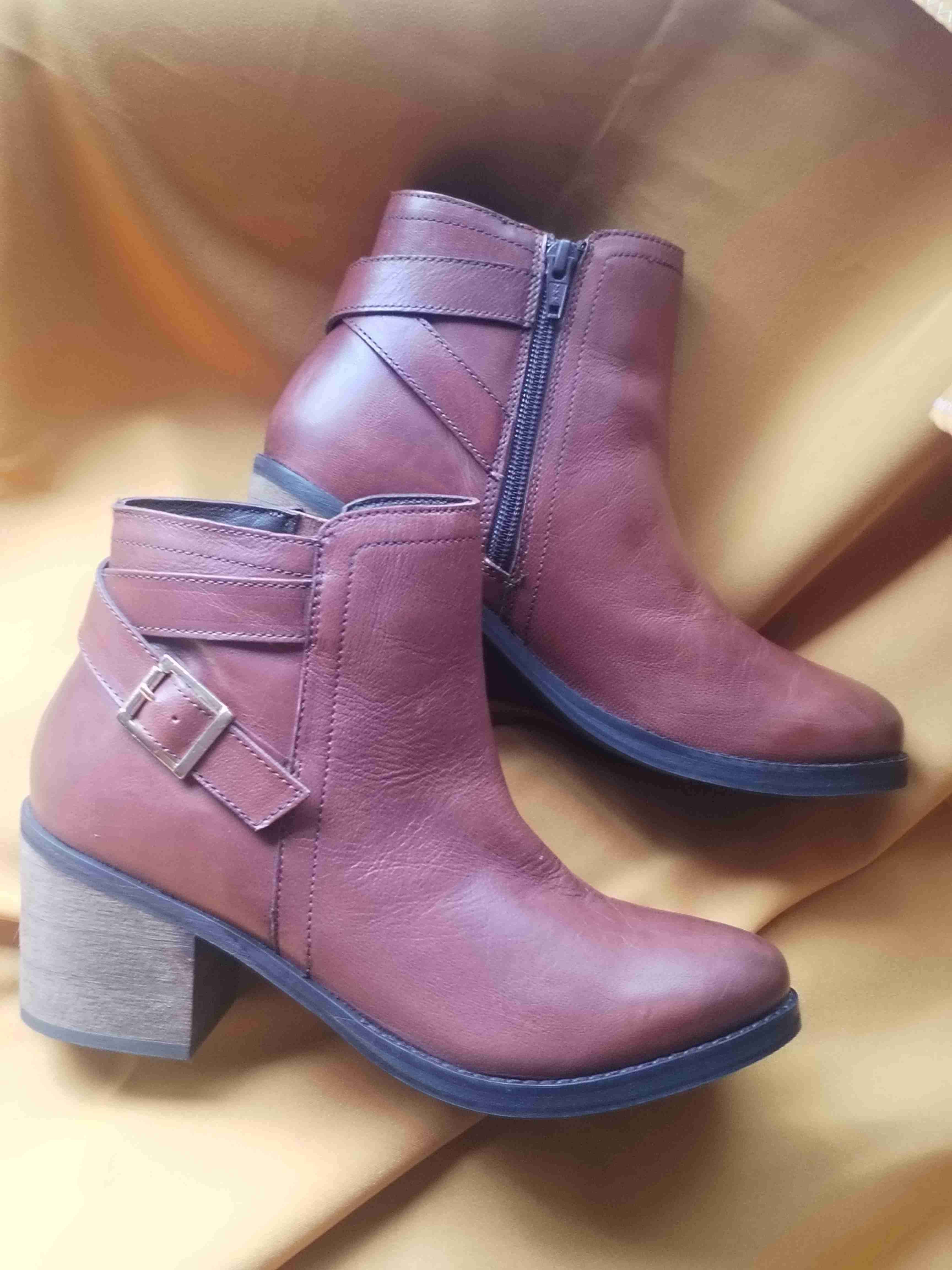 Botines de cuero marrones, marca Marittimo - miniatura 1