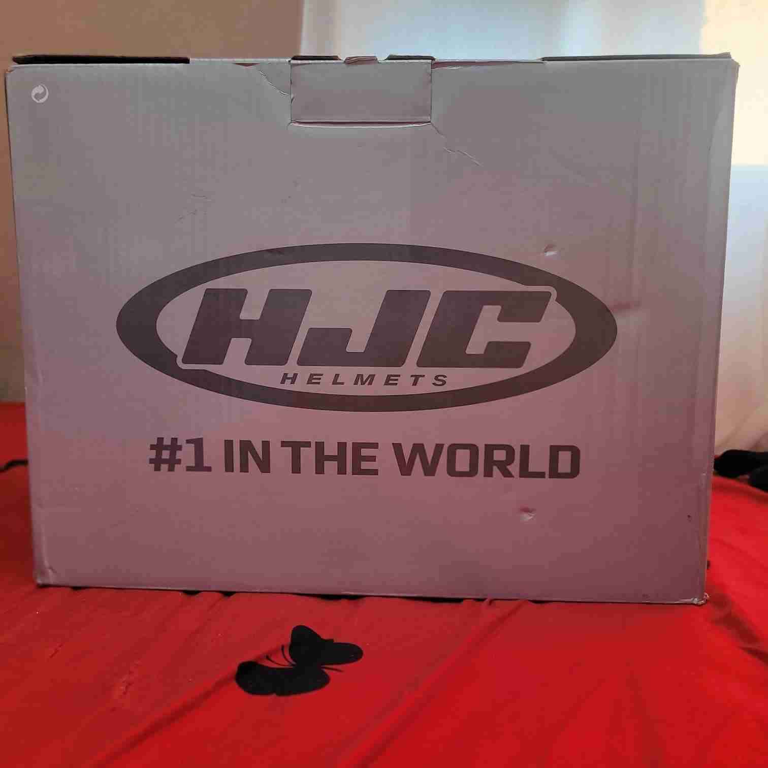 Casco HJC rojo y negro - miniatura 2