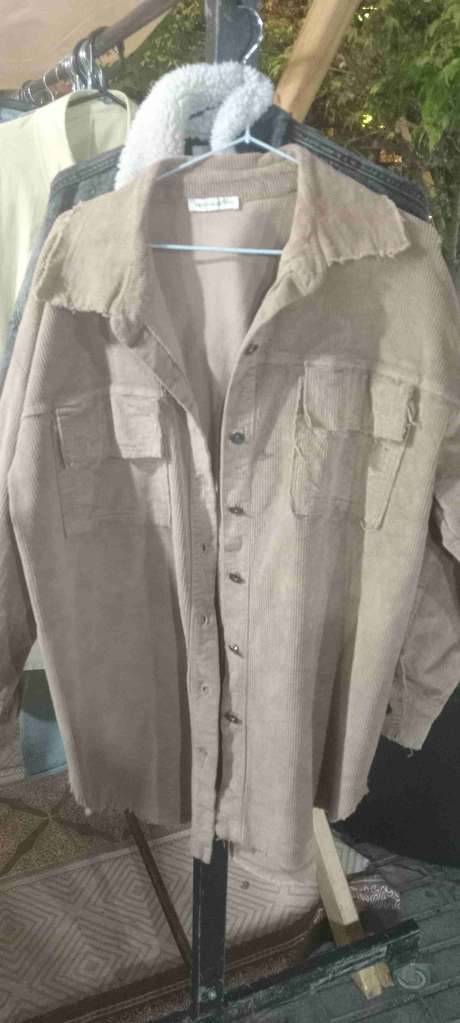 Camisa de pana beige