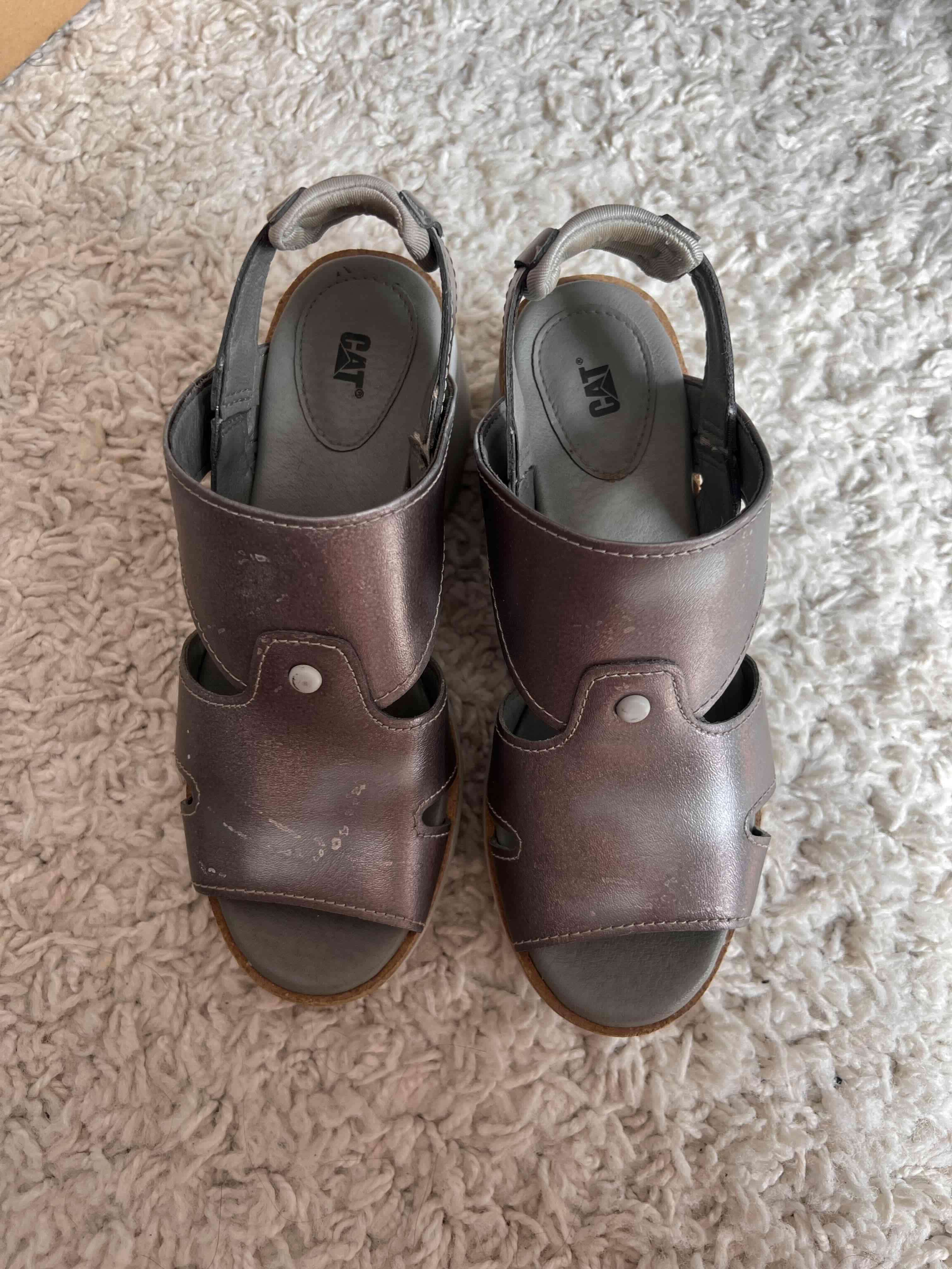 Sandalias CAT plataforma plateadas - miniatura 2