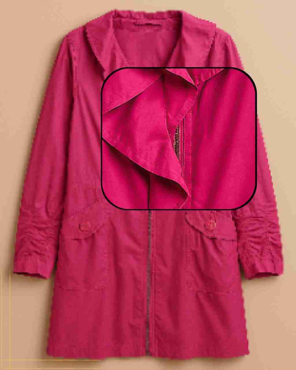 Abrigo fucsia con volantes - miniatura 2