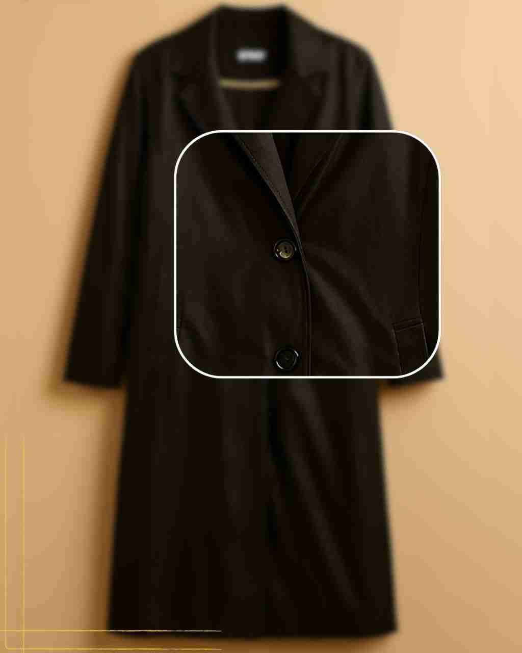 Abrigo largo oscuro - miniatura 2