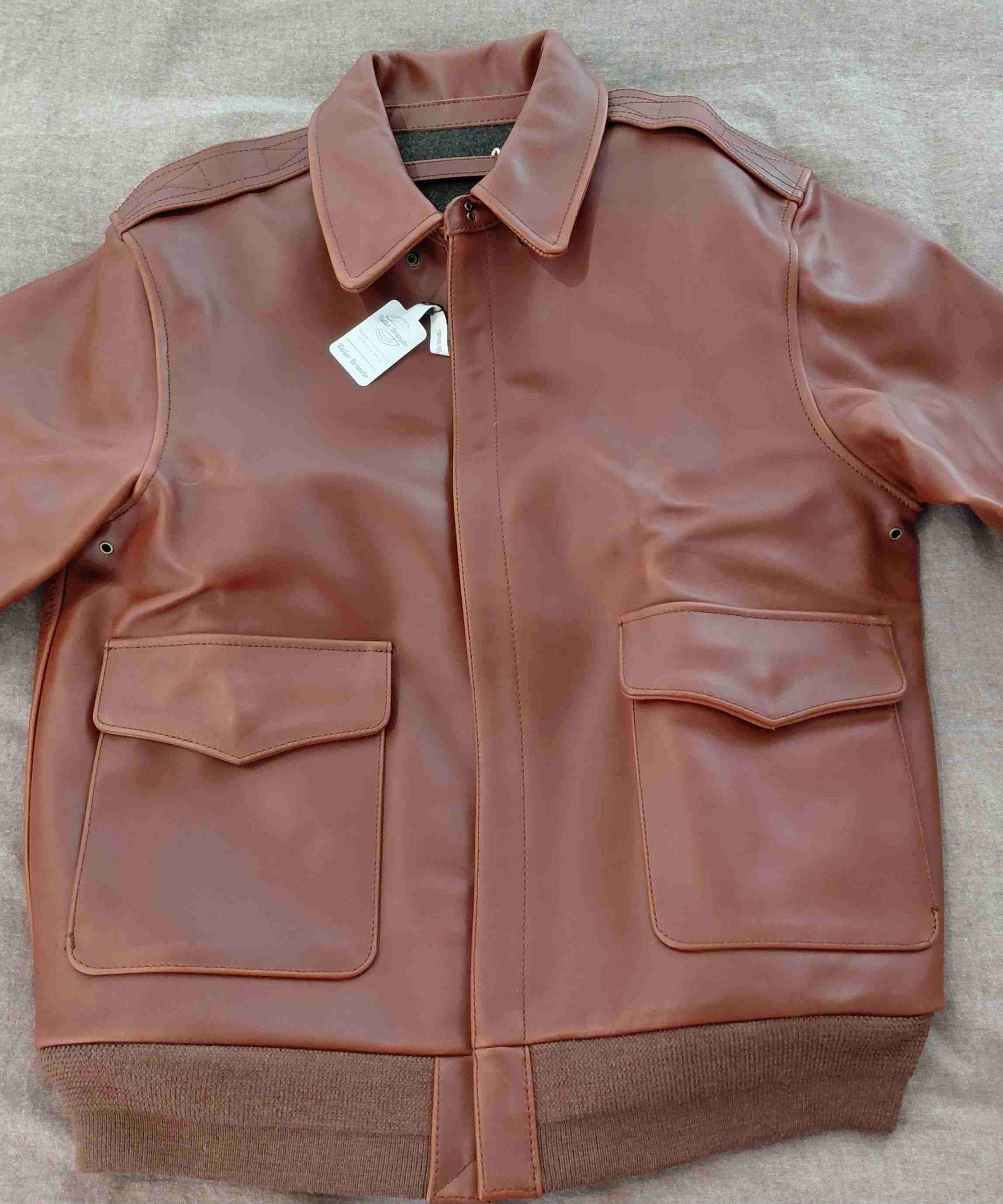 Chaqueta de Cuero Bomber Talla L Tipo A2 - miniatura 1