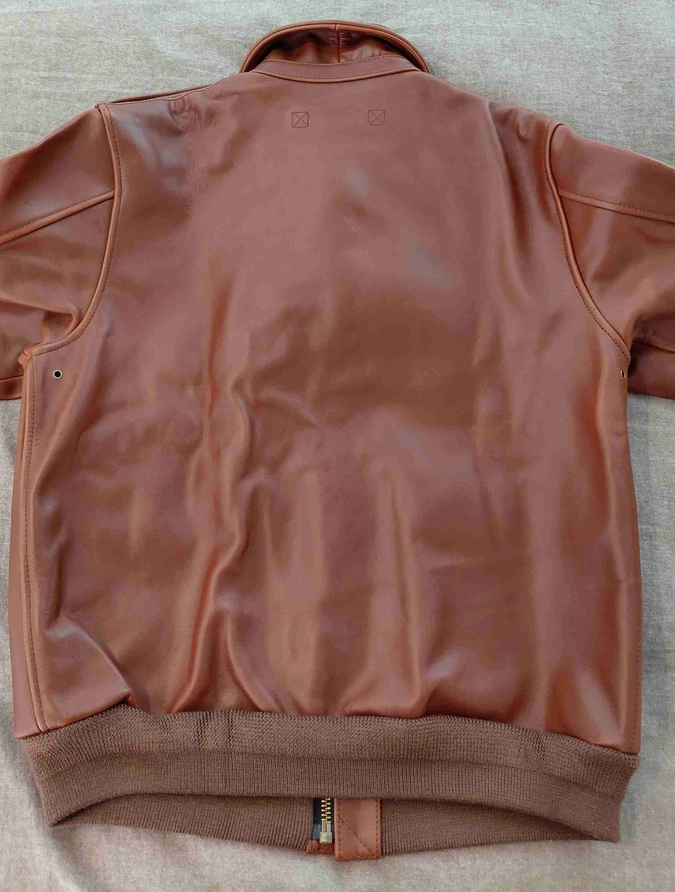 Chaqueta de Cuero Bomber Talla L Tipo A2 - miniatura 6