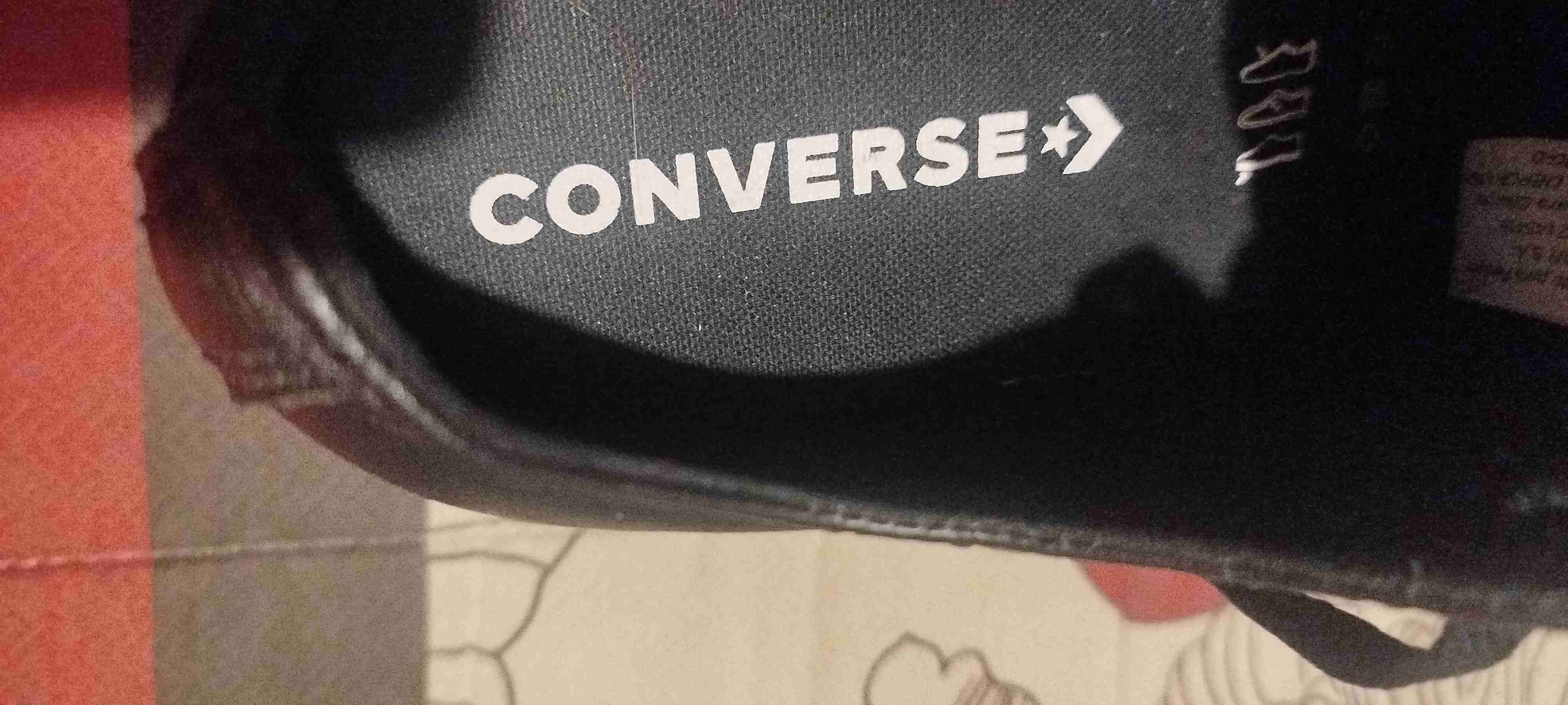 Zapatillas negras Converse de cuero - miniatura 3