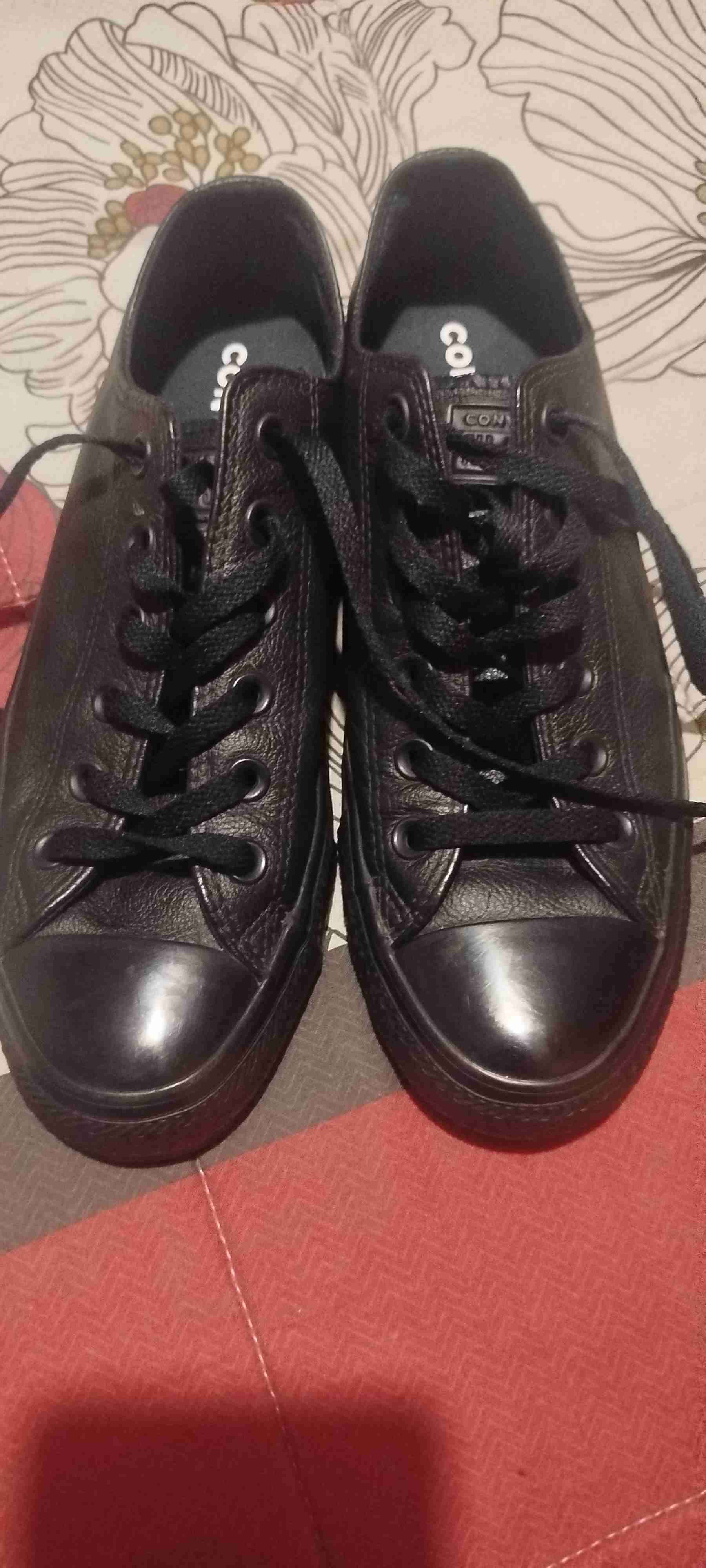 Zapatillas negras Converse de cuero - miniatura 5