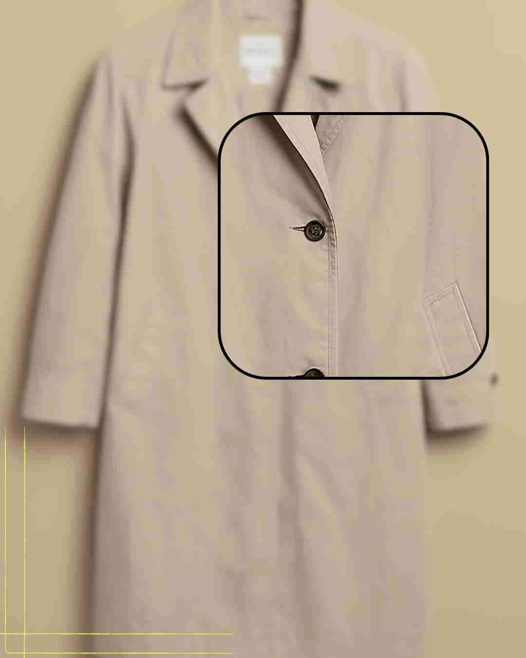 Abrigo beige clásico largo - miniatura 2