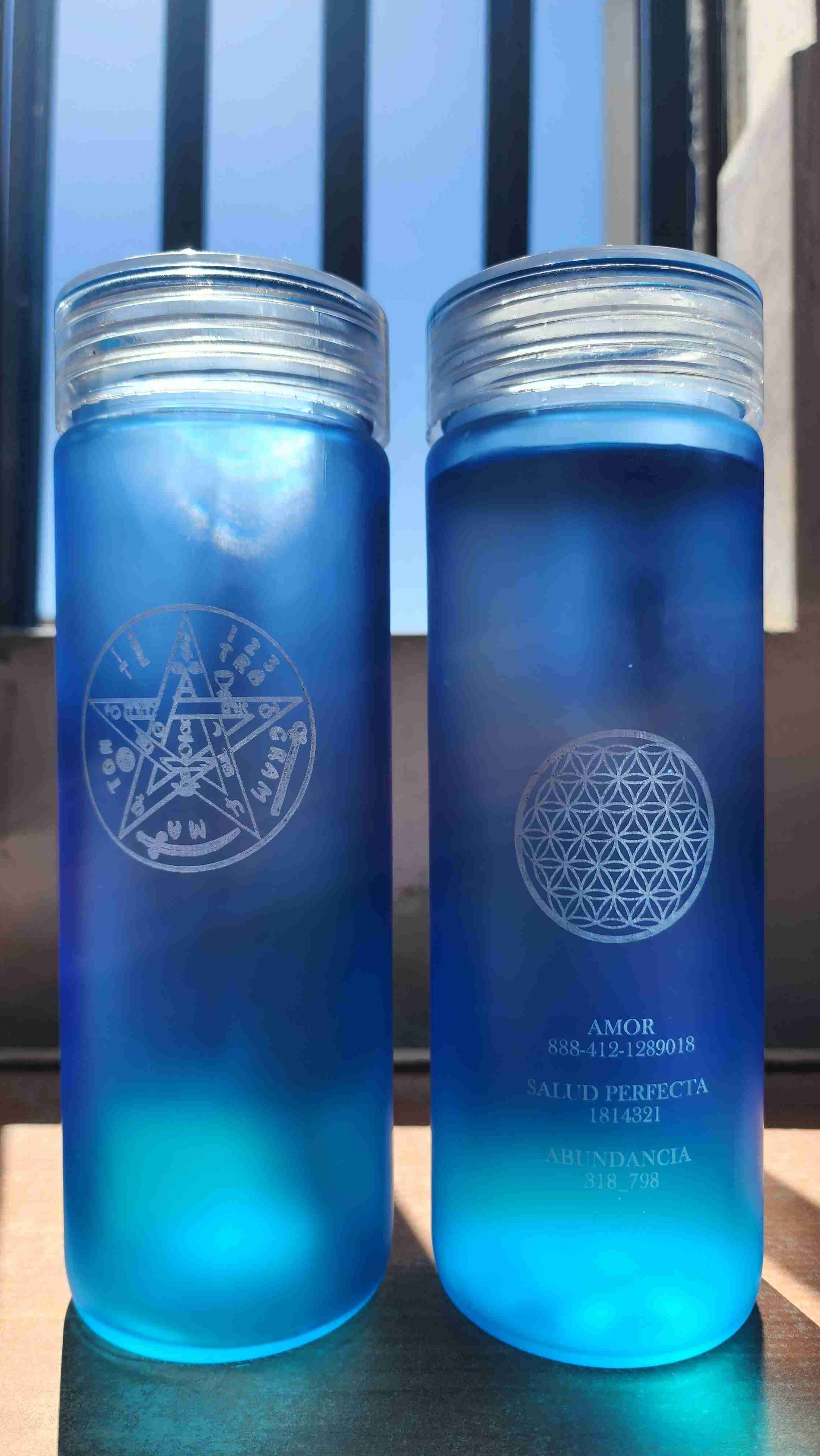 ✨ Botellas de vidrio azul para solarizar agua con - miniatura 1