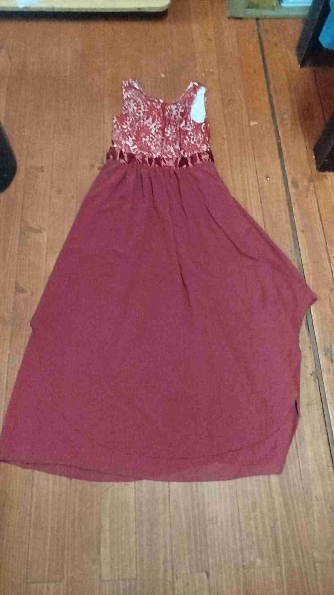 Vestido azul con lentejuelas - miniatura 5