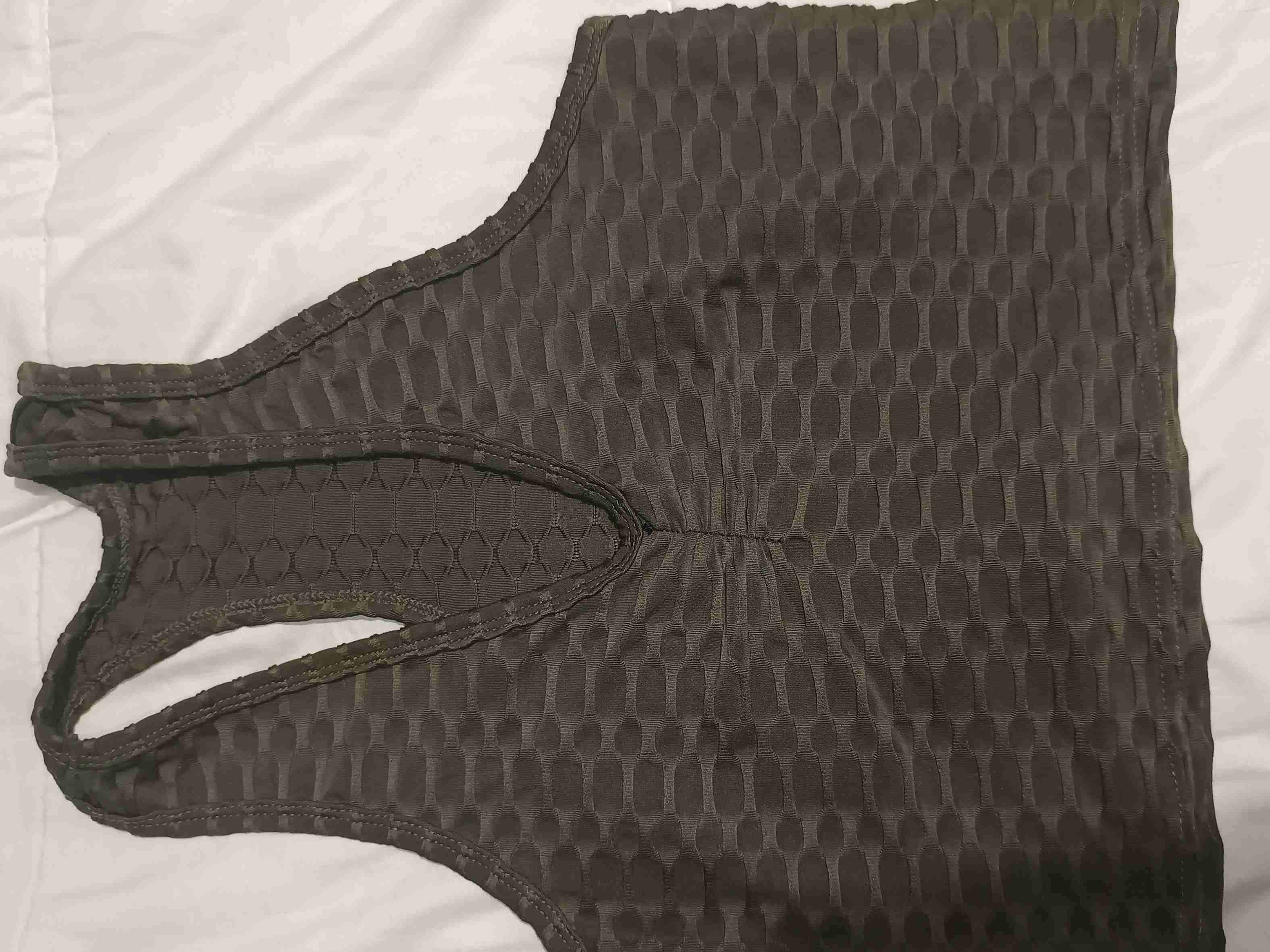 Polera deportiva sin mangas verde muy oscuro - miniatura 1