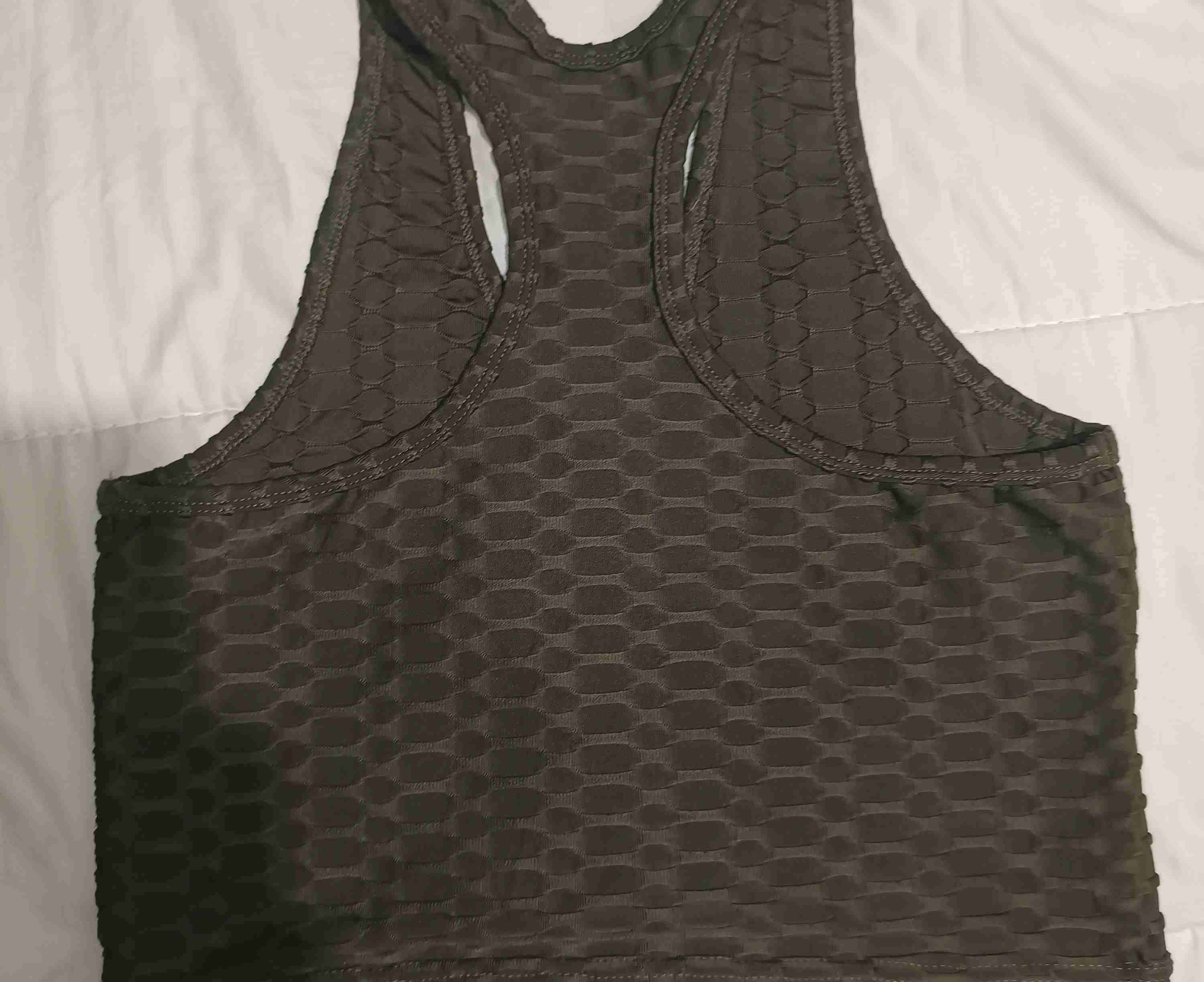 Polera deportiva sin mangas verde muy oscuro - miniatura 2