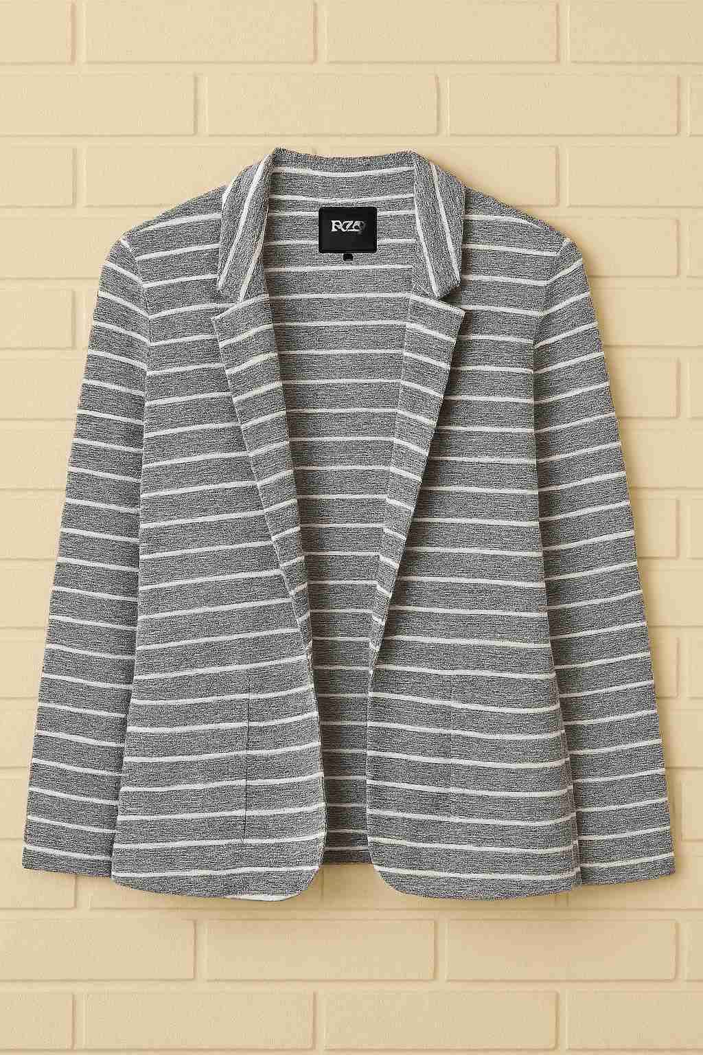 Blazer rayado gris
