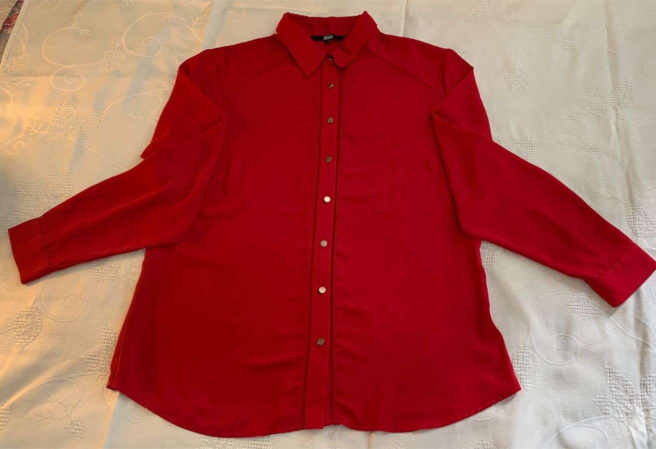 Blusa roja talla 42 MARCA ASH - miniatura 2
