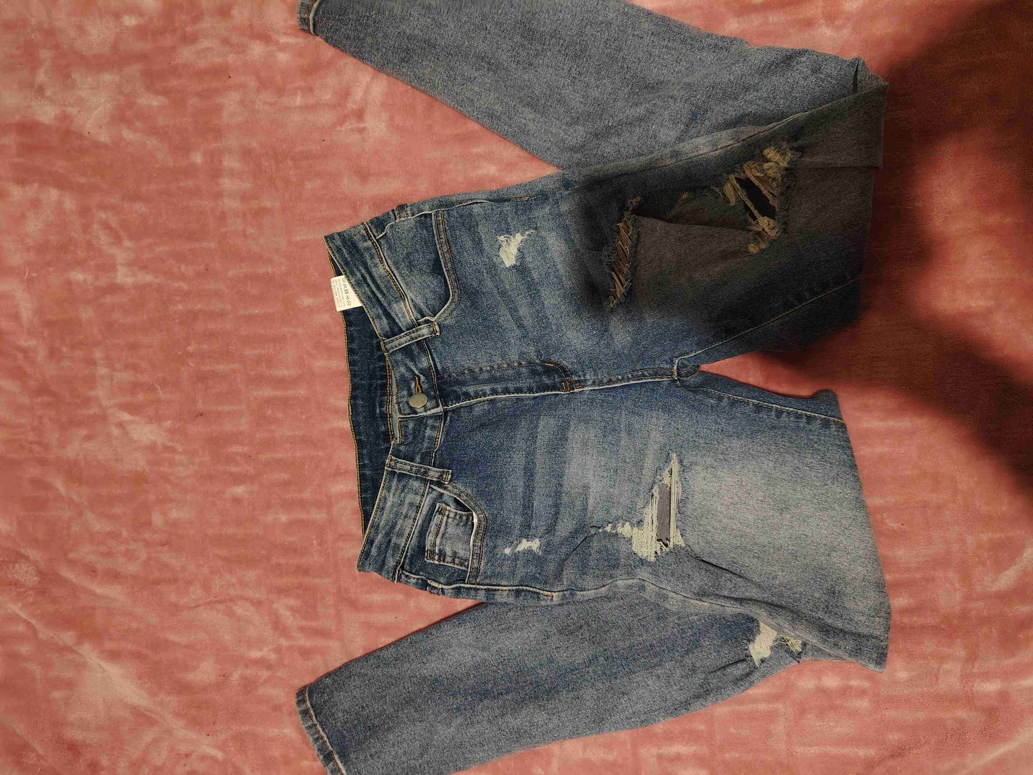 Jeans desgastados azules - miniatura 1