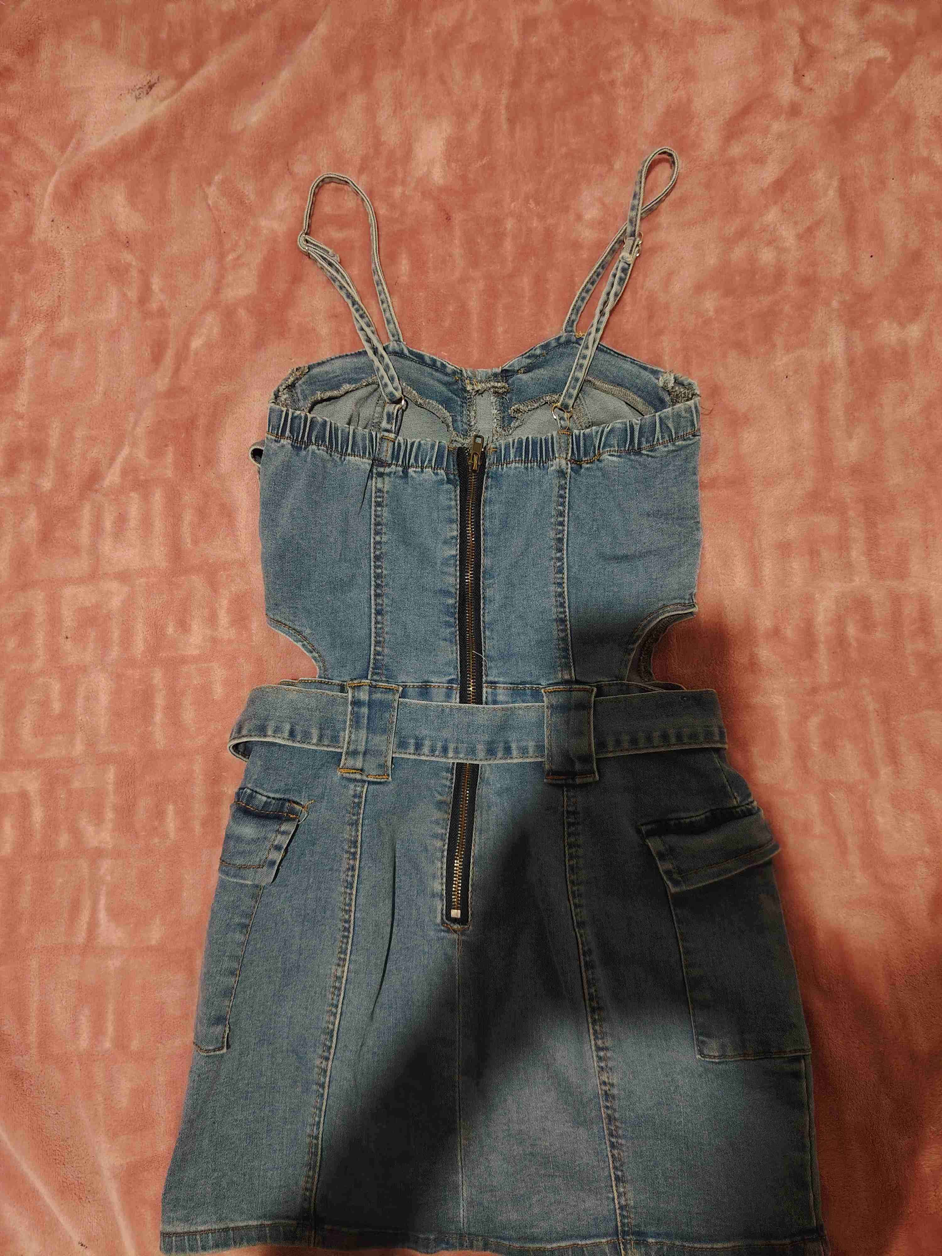 Vestido denim con tirantes - miniatura 1