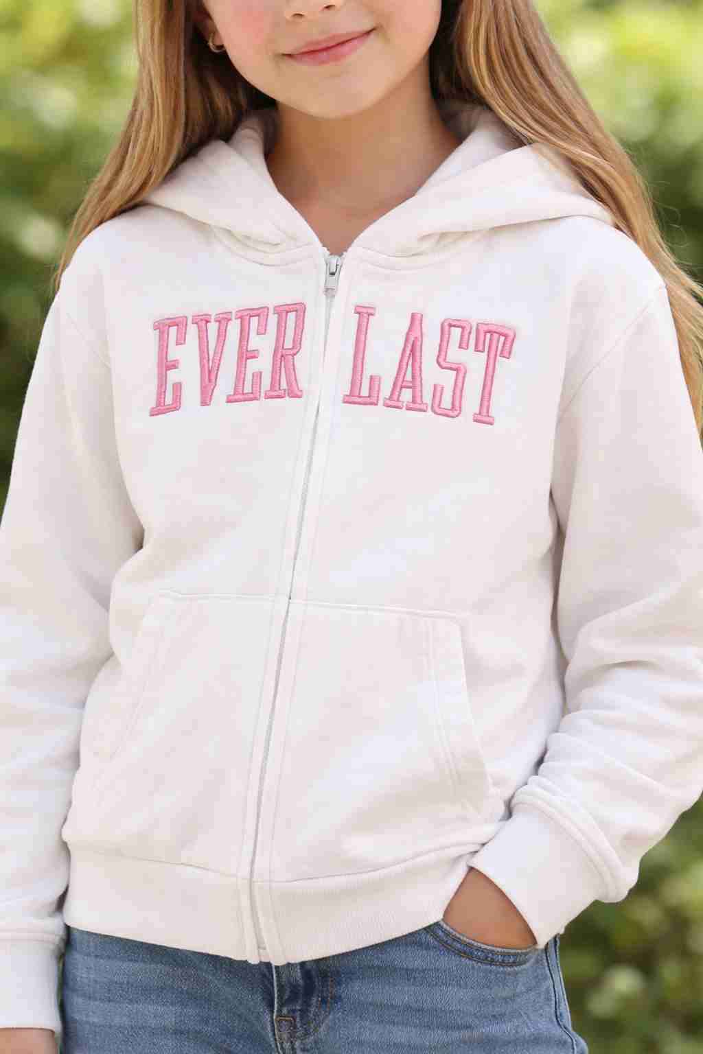 Polerón blanco Everlast para niña
