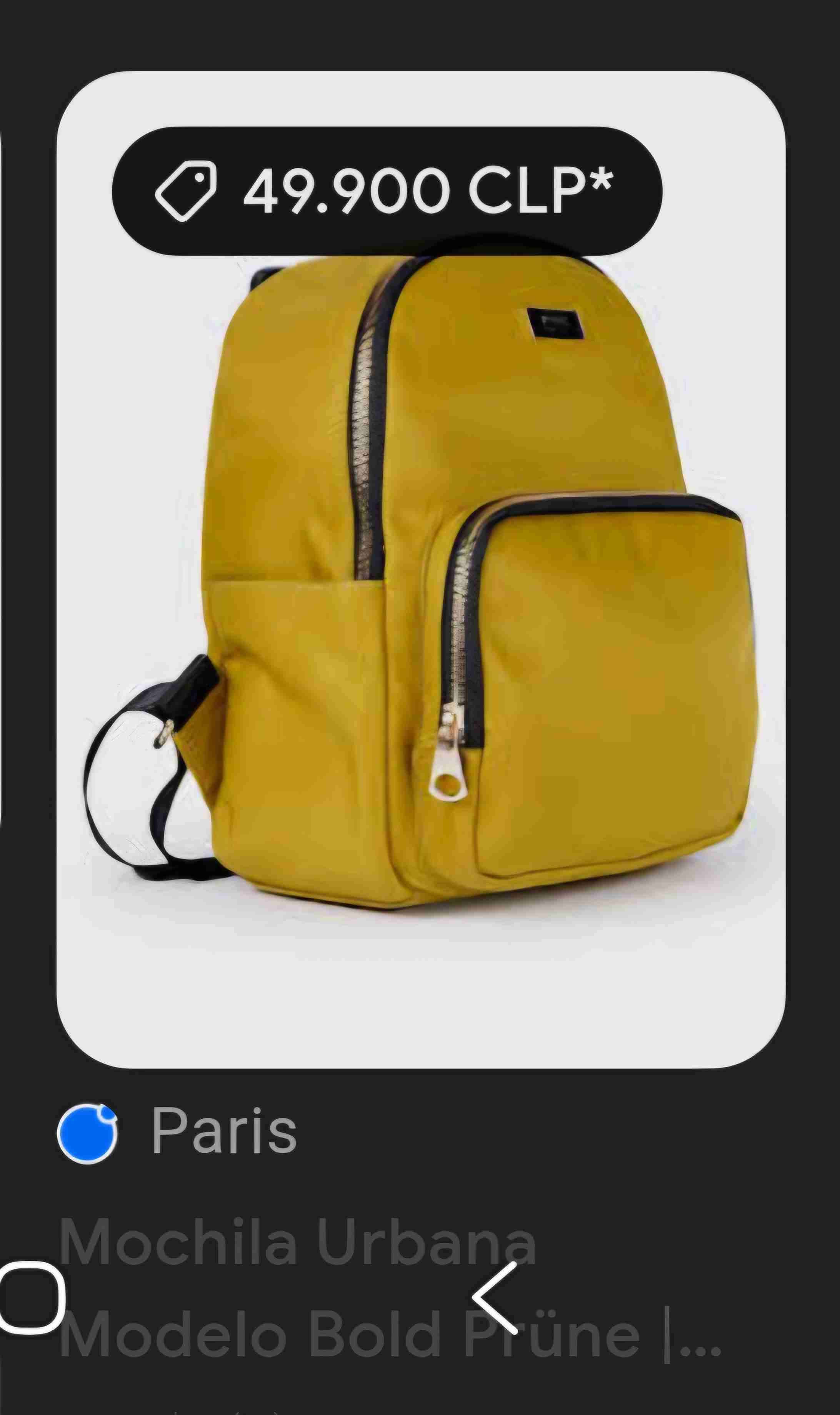 Mochila amarilla Prune pequeña - miniatura 4