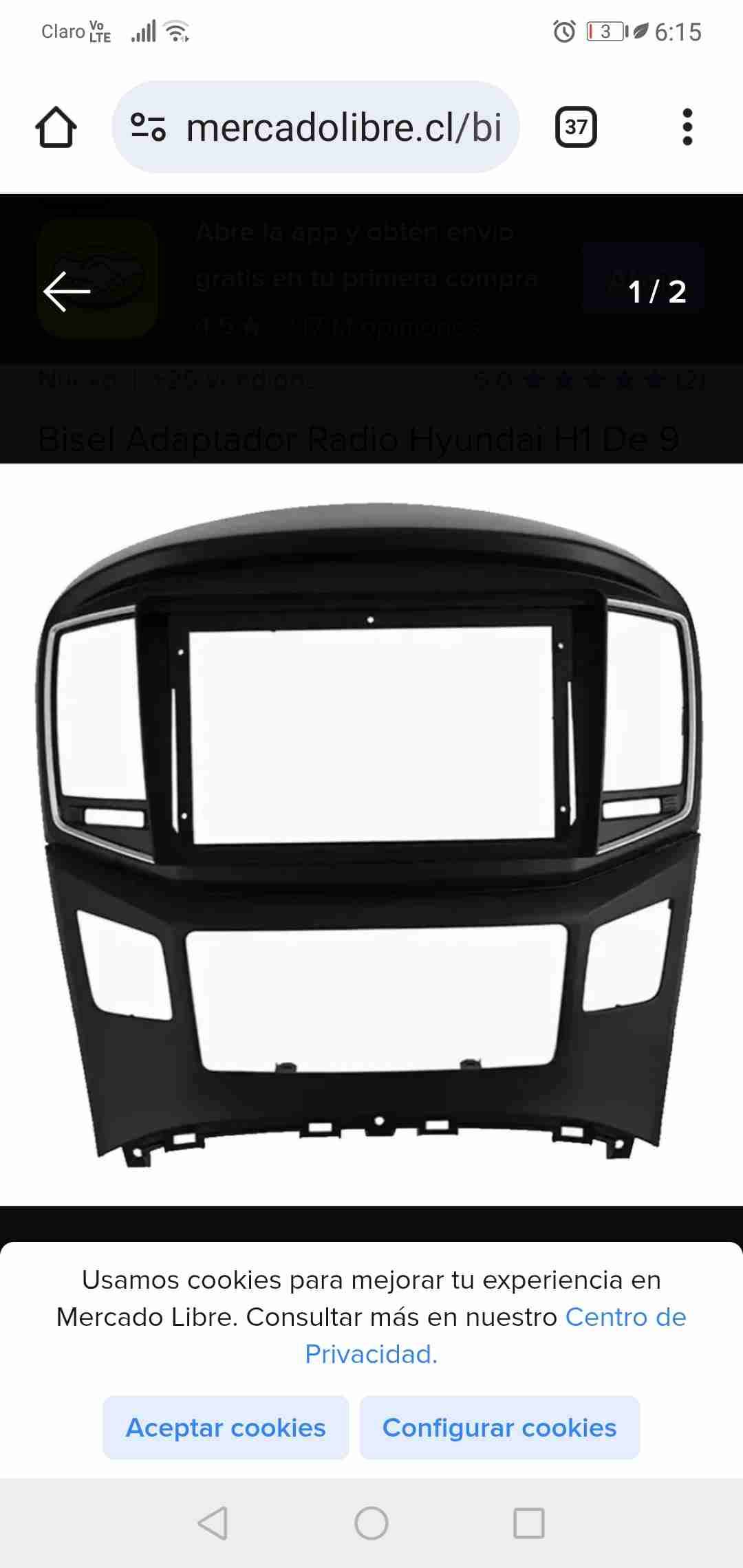 Bisel adaptador radio Hyundai H1 - miniatura 1