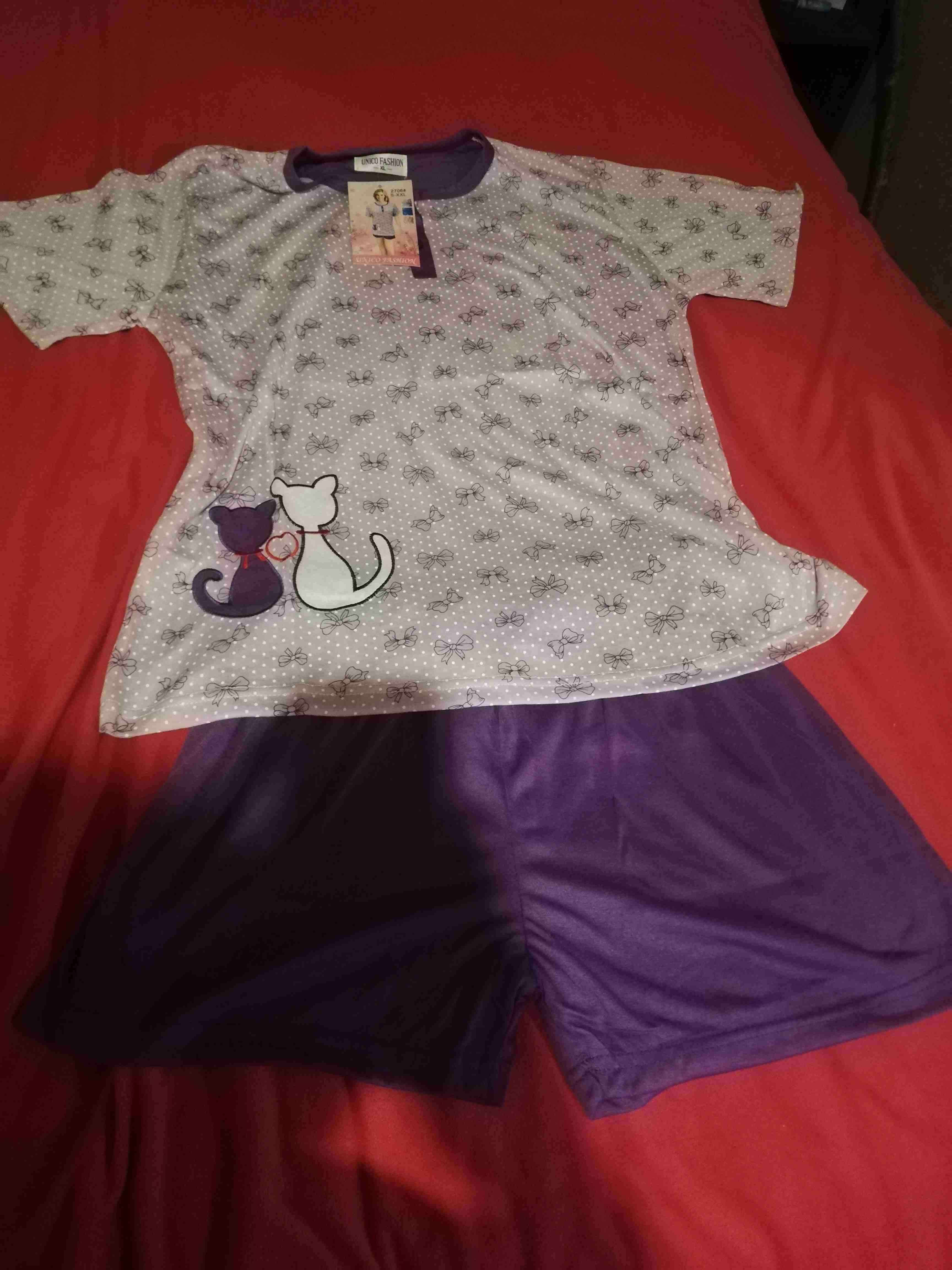 Pijama morado con cuadros - miniatura 6