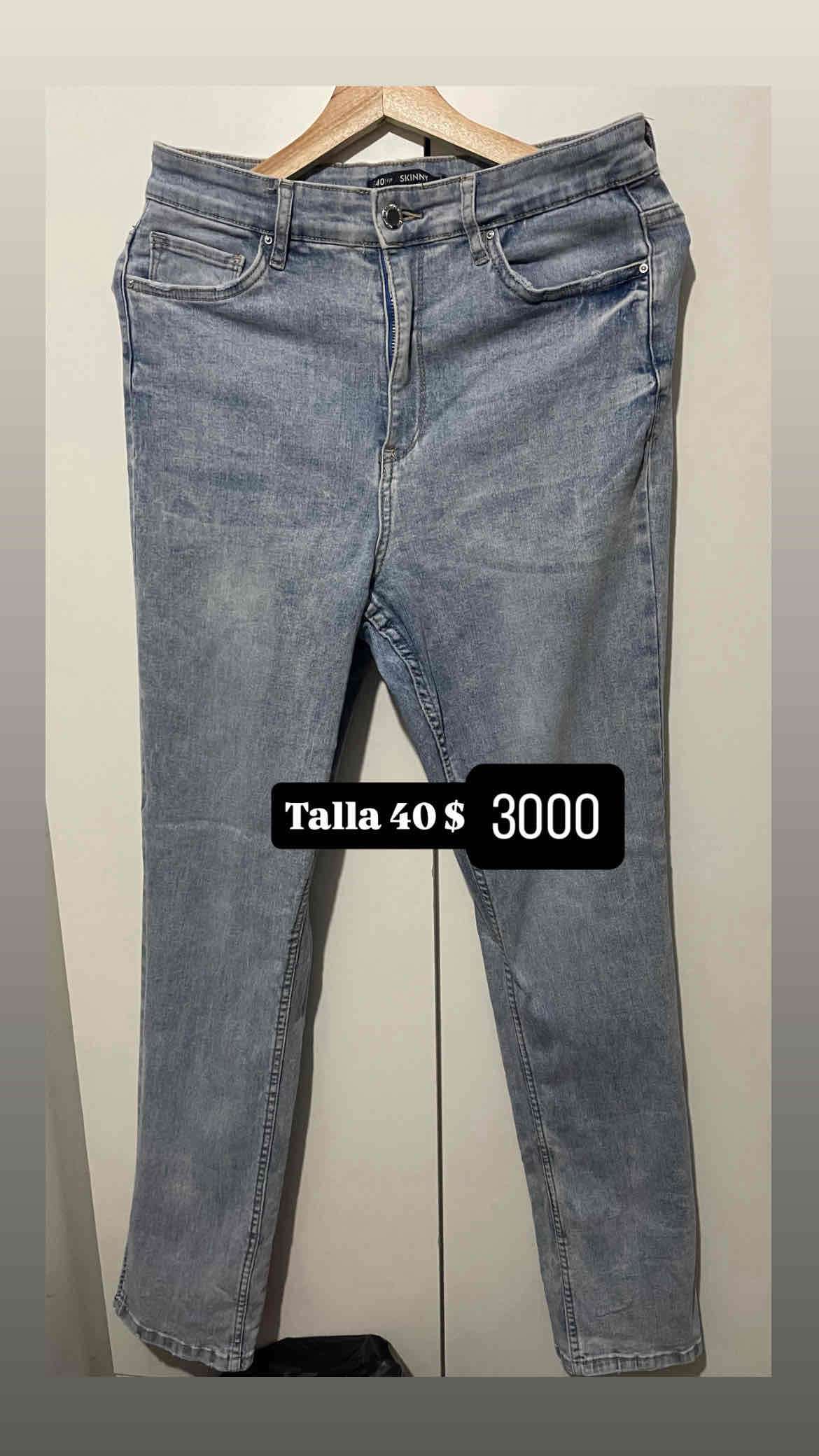 Jeans skinny azul talla 40 - miniatura 1