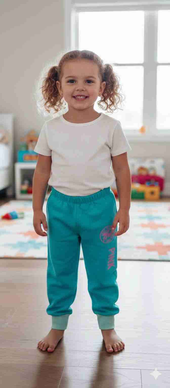 Pantalones de niña azul claro - miniatura 1