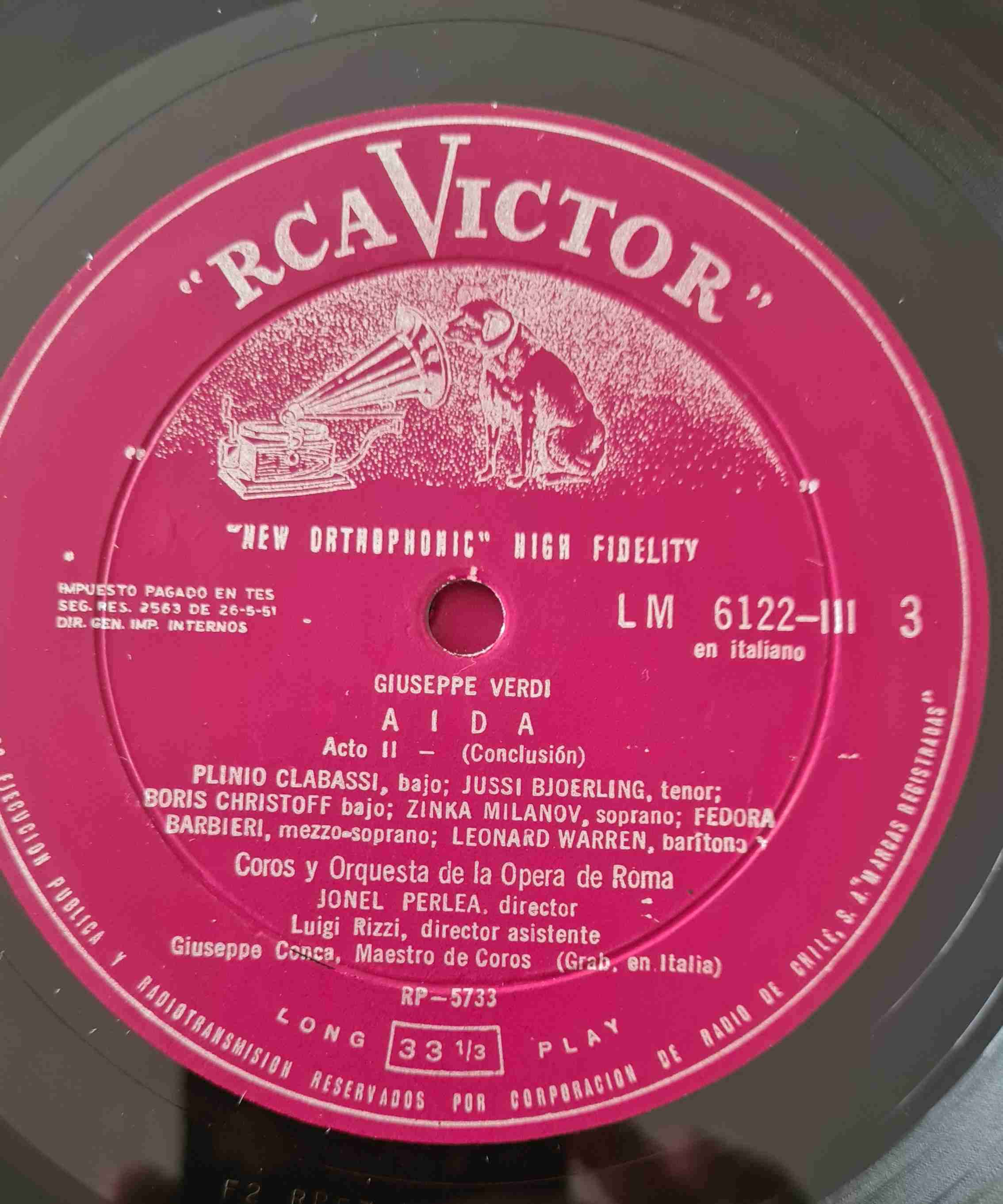 Disco vinilo ópera Aida Verdi - miniatura 5