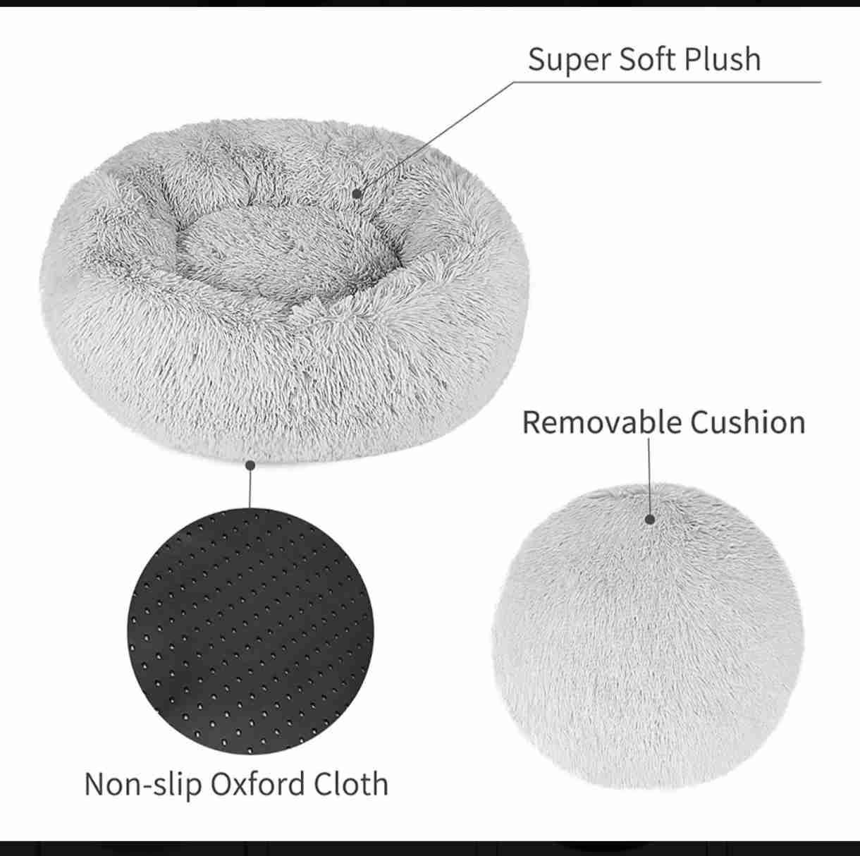 Cama para mascotas gris - miniatura 4