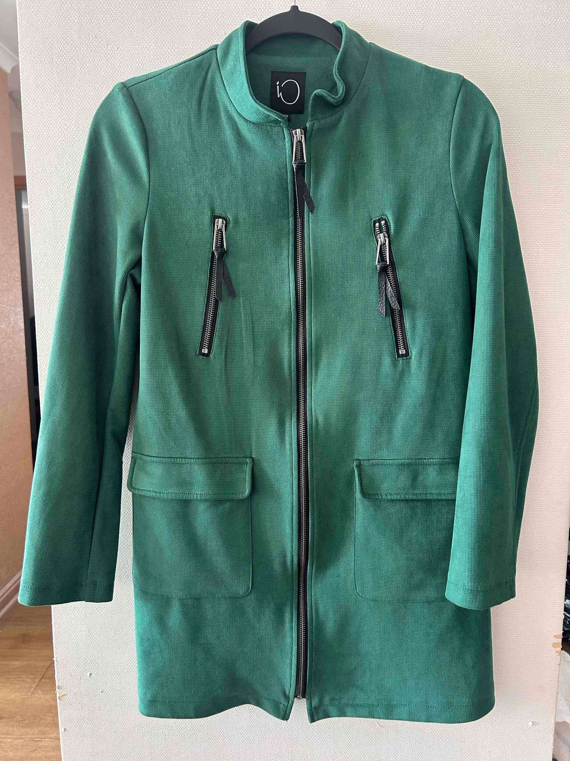 Chaqueta verde con cierres - miniatura 2