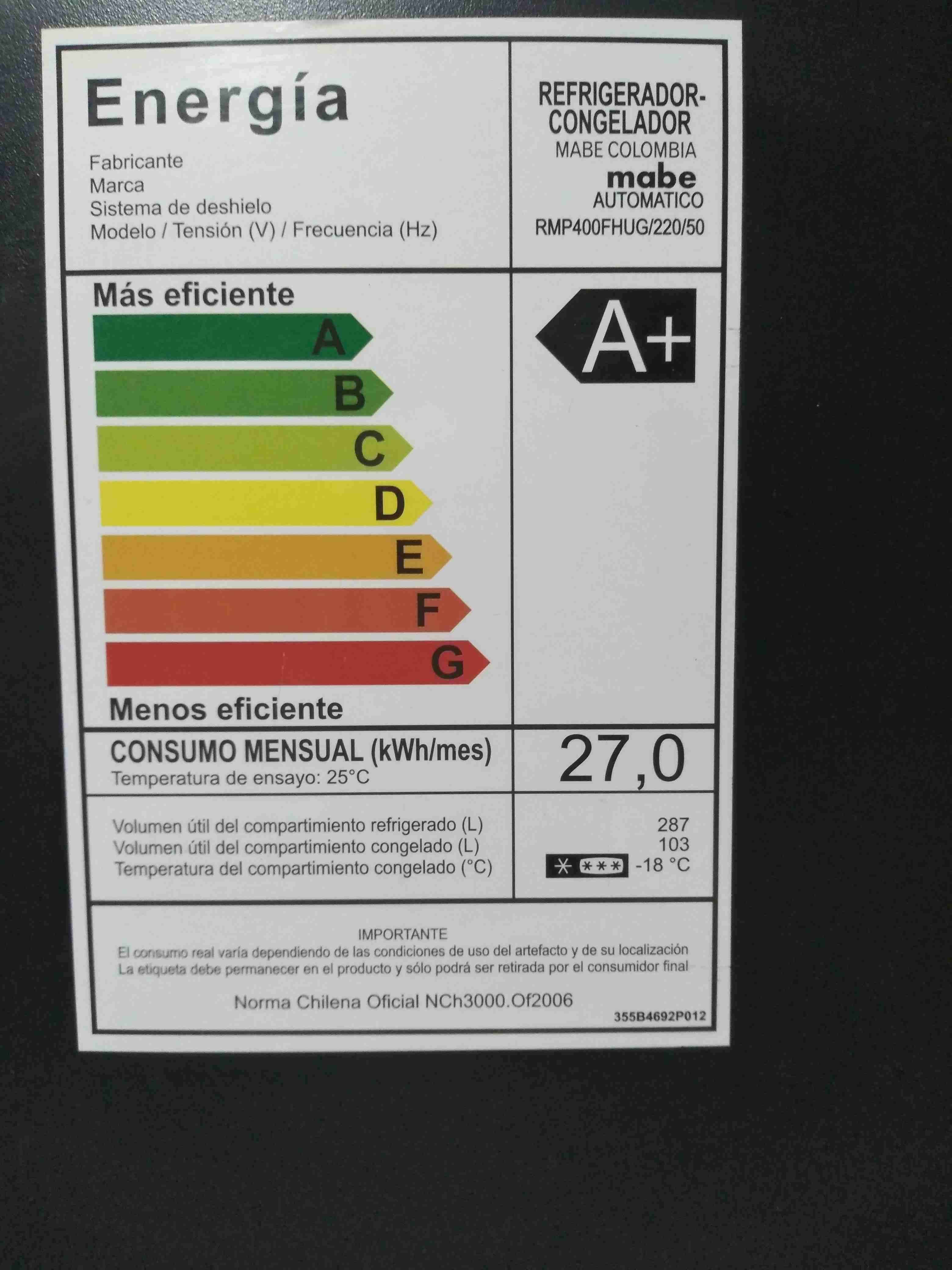 Refrigerador Mabe gris - miniatura 3