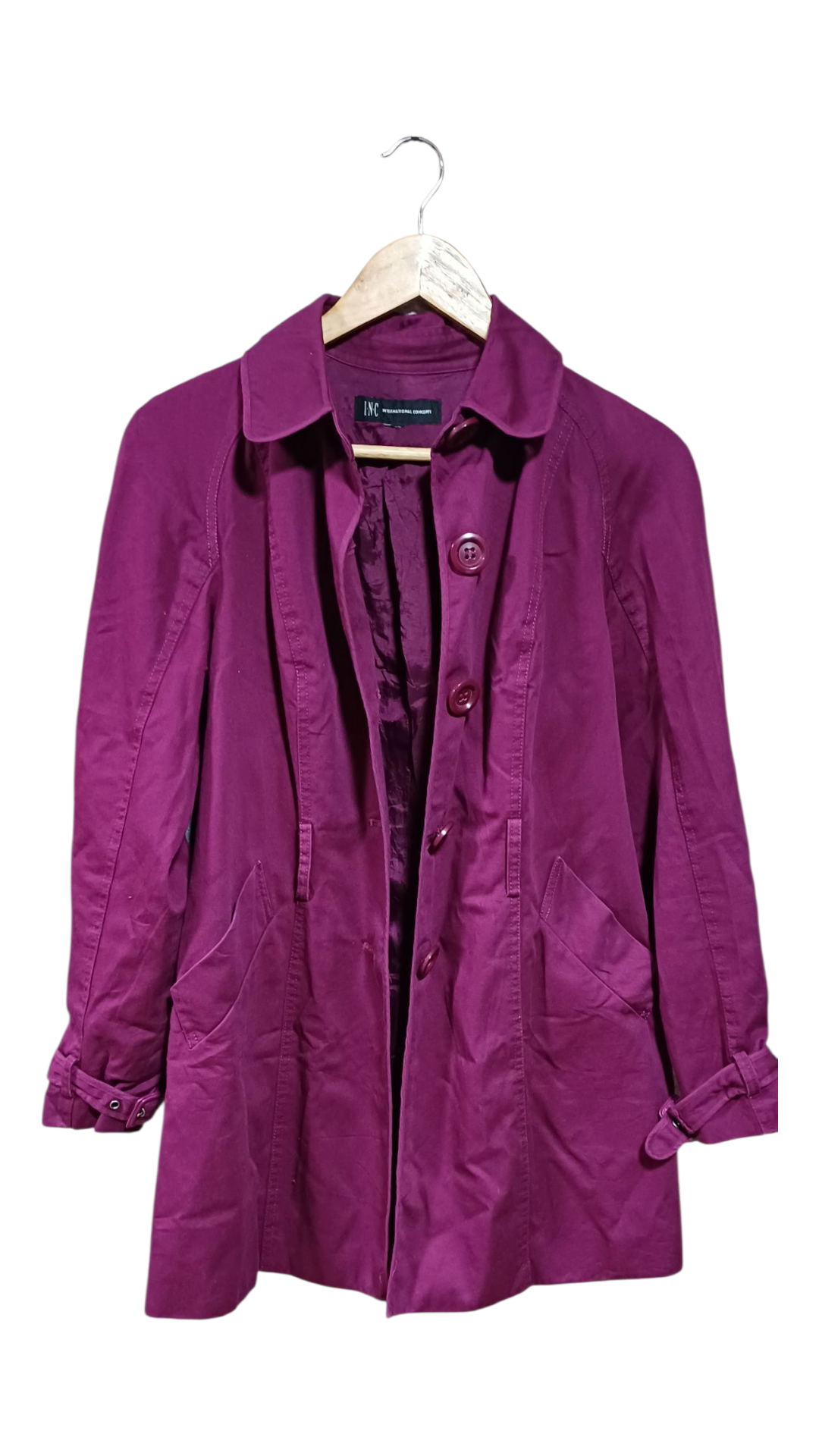 Trench magenta de mujer - miniatura 3