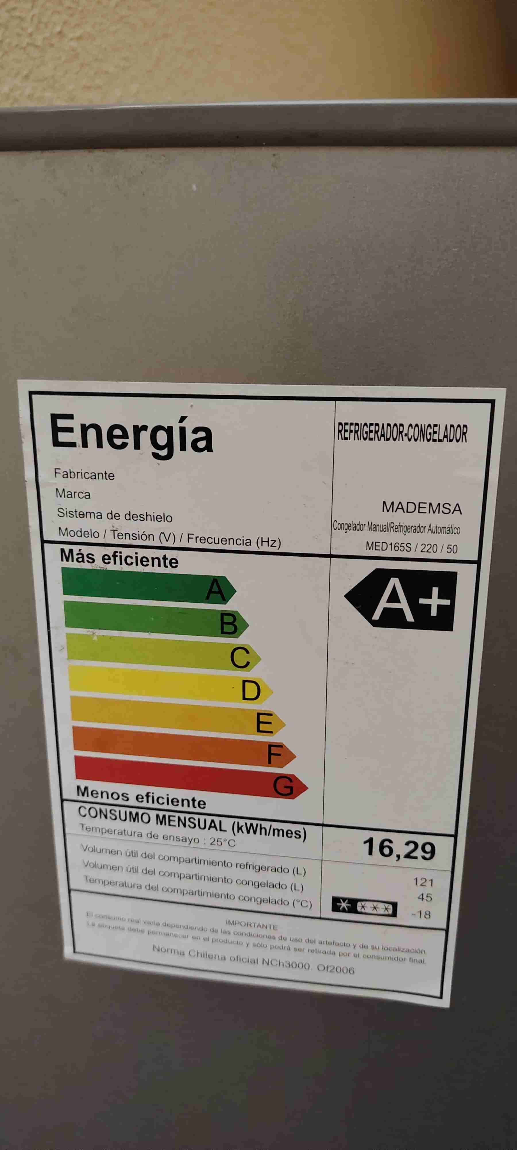 Refrigerador Mademsa color gris - miniatura 4