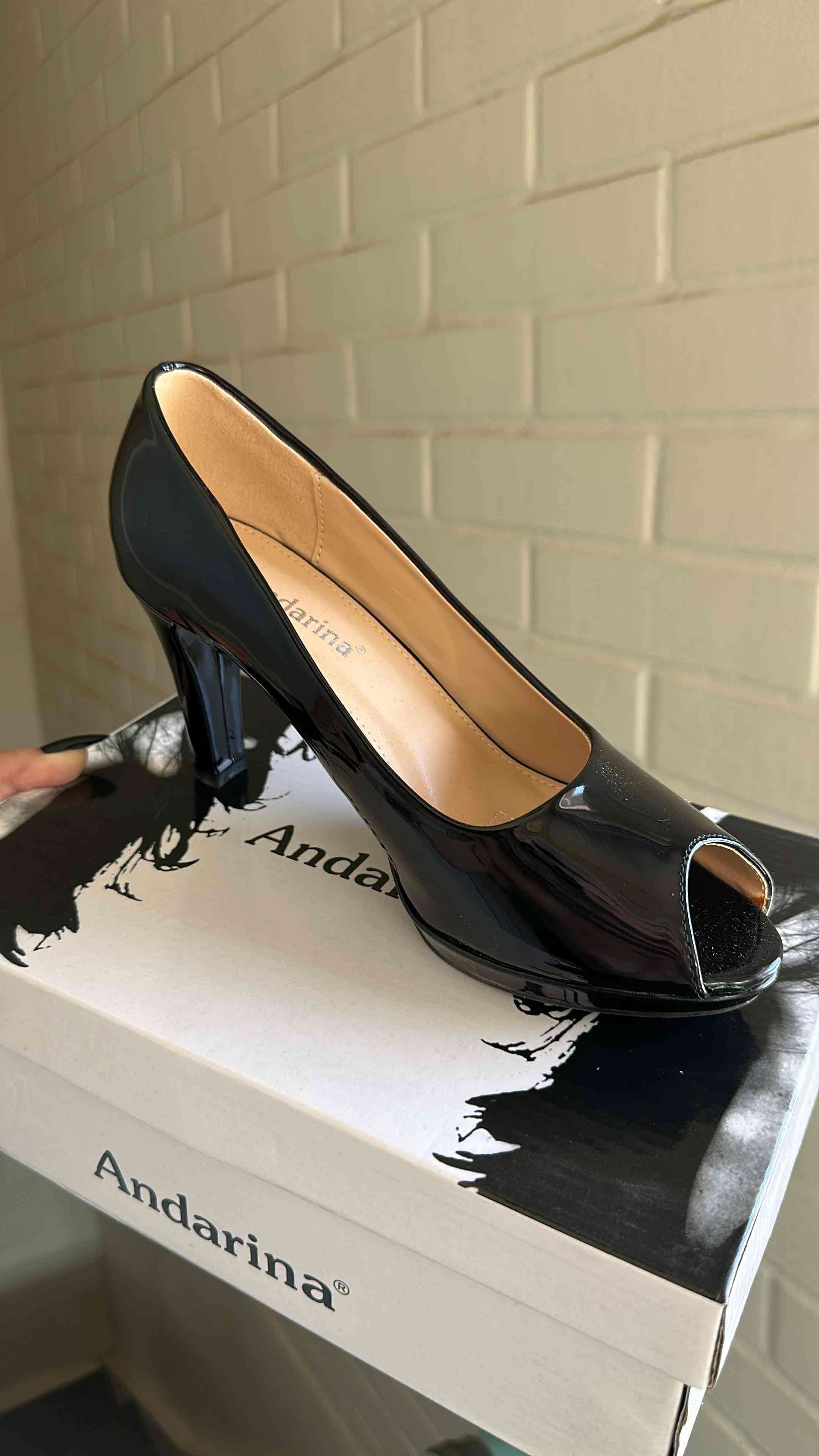 Zapatos de tacón negro Andarina - miniatura 1