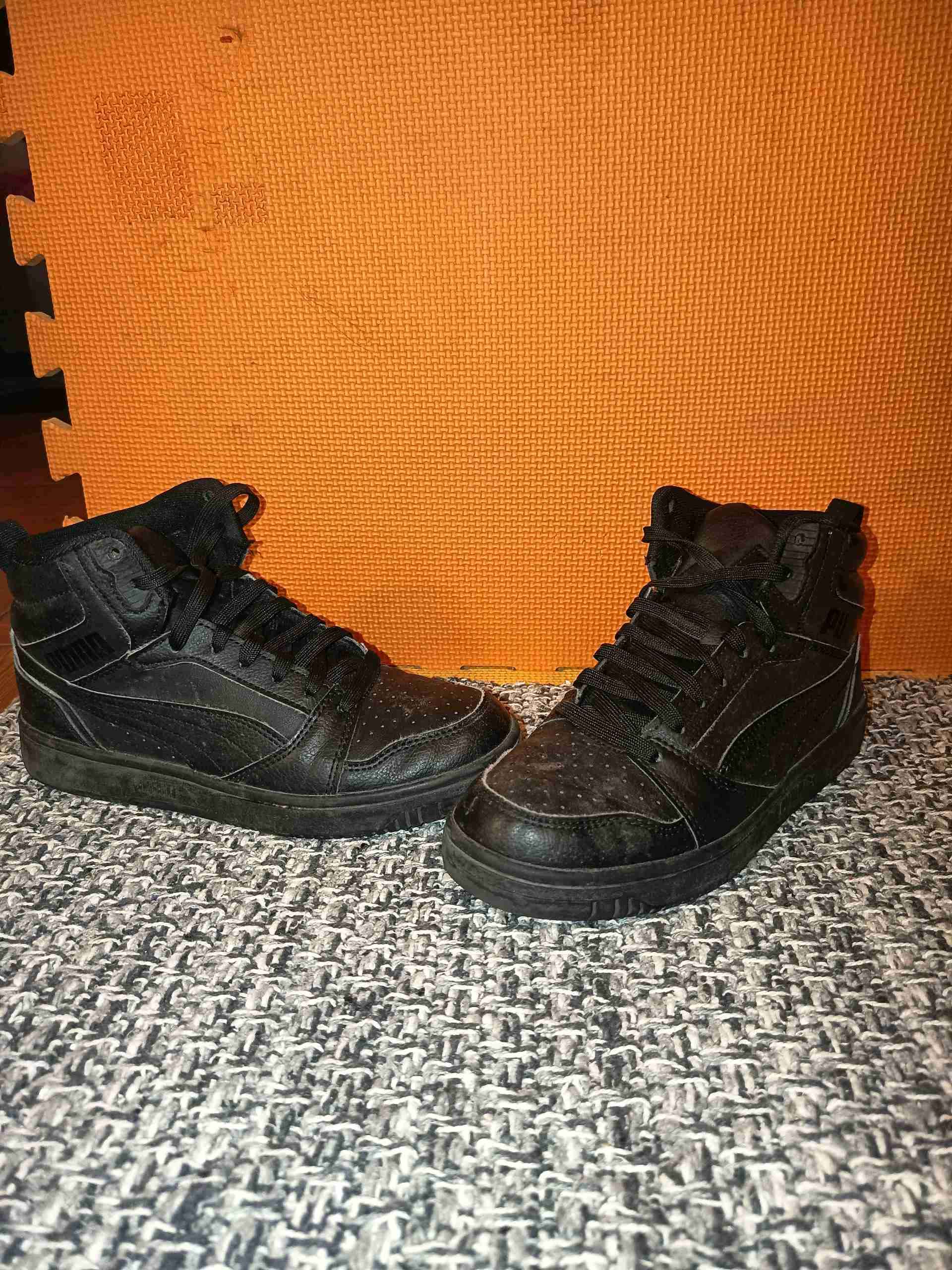 Zapatillas negras de cuero - miniatura 2