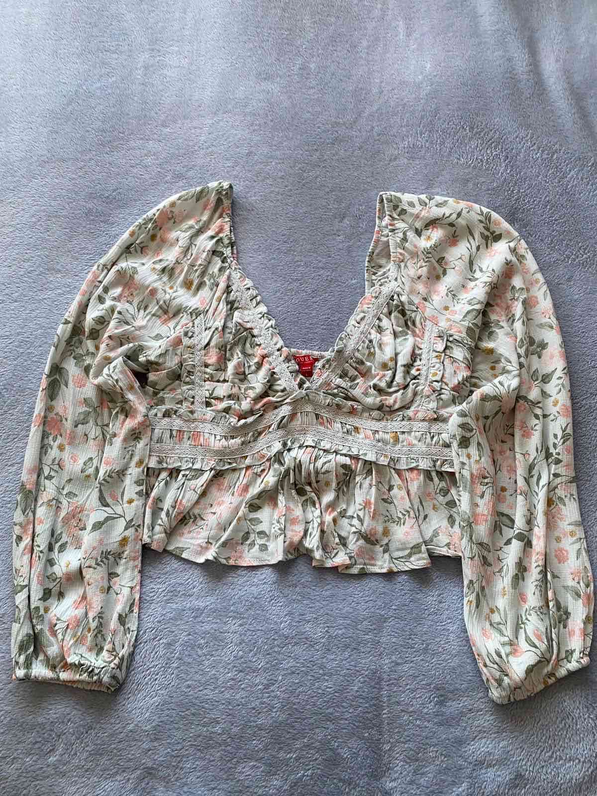 Top floral de manga larga - miniatura 1