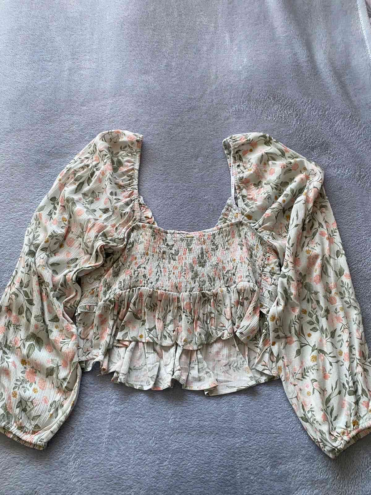 Top floral de manga larga - miniatura 2