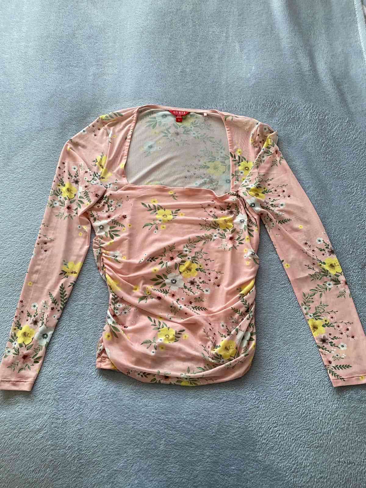 Polera floral rosa Guess - miniatura 1