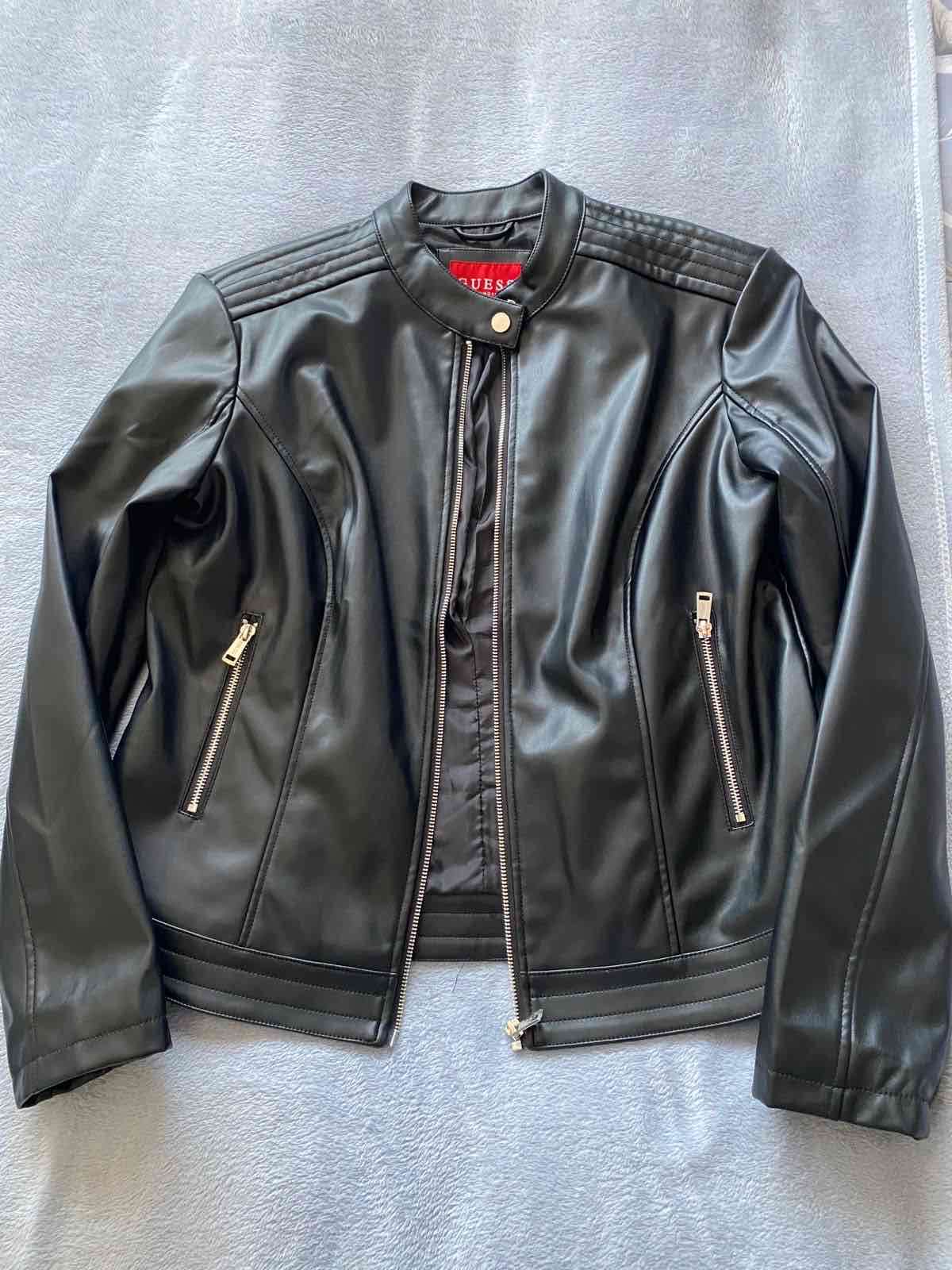 Chaqueta de cuero negra - miniatura 1