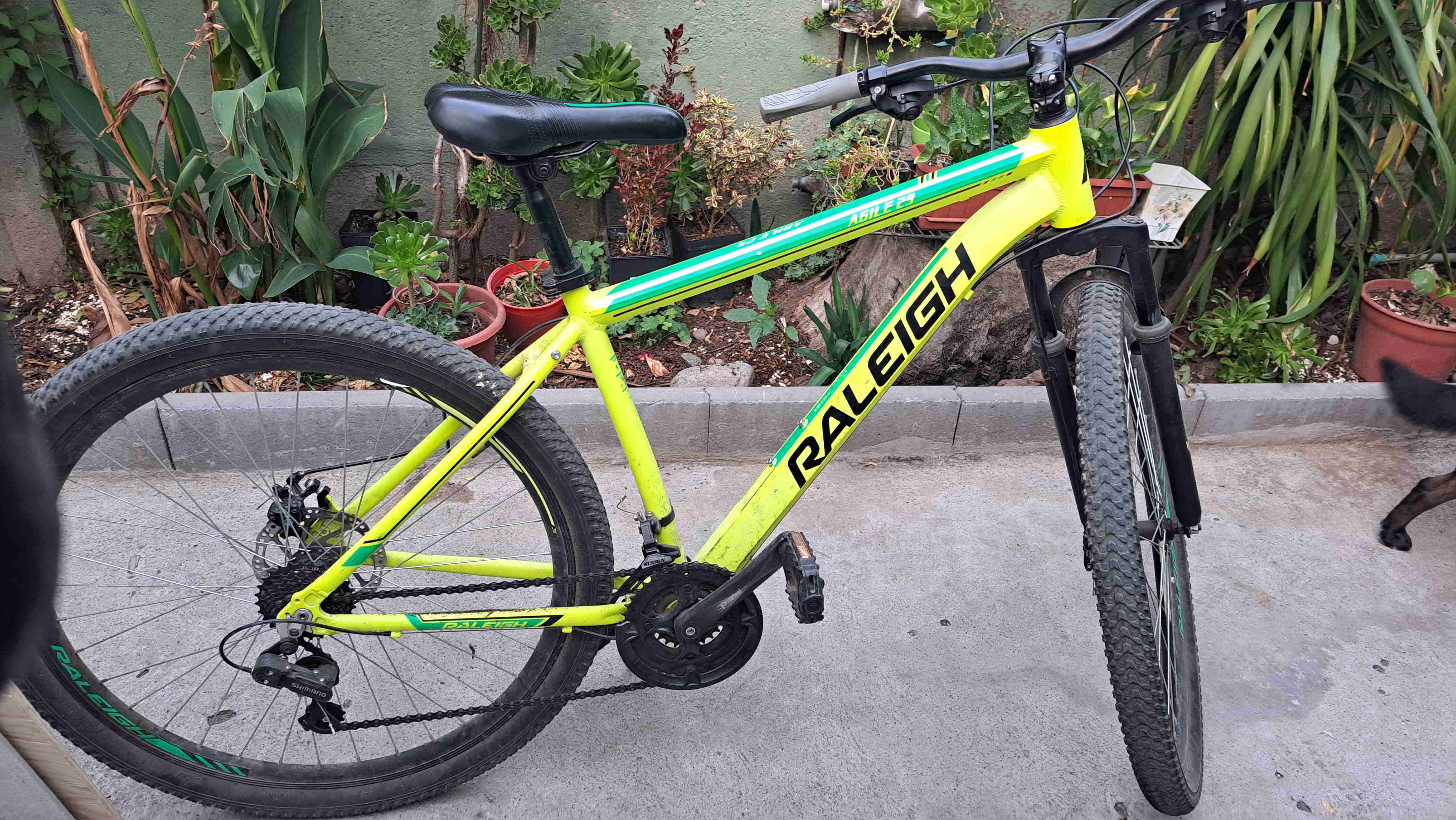 Bicicleta Raleigh amarilla - miniatura 1