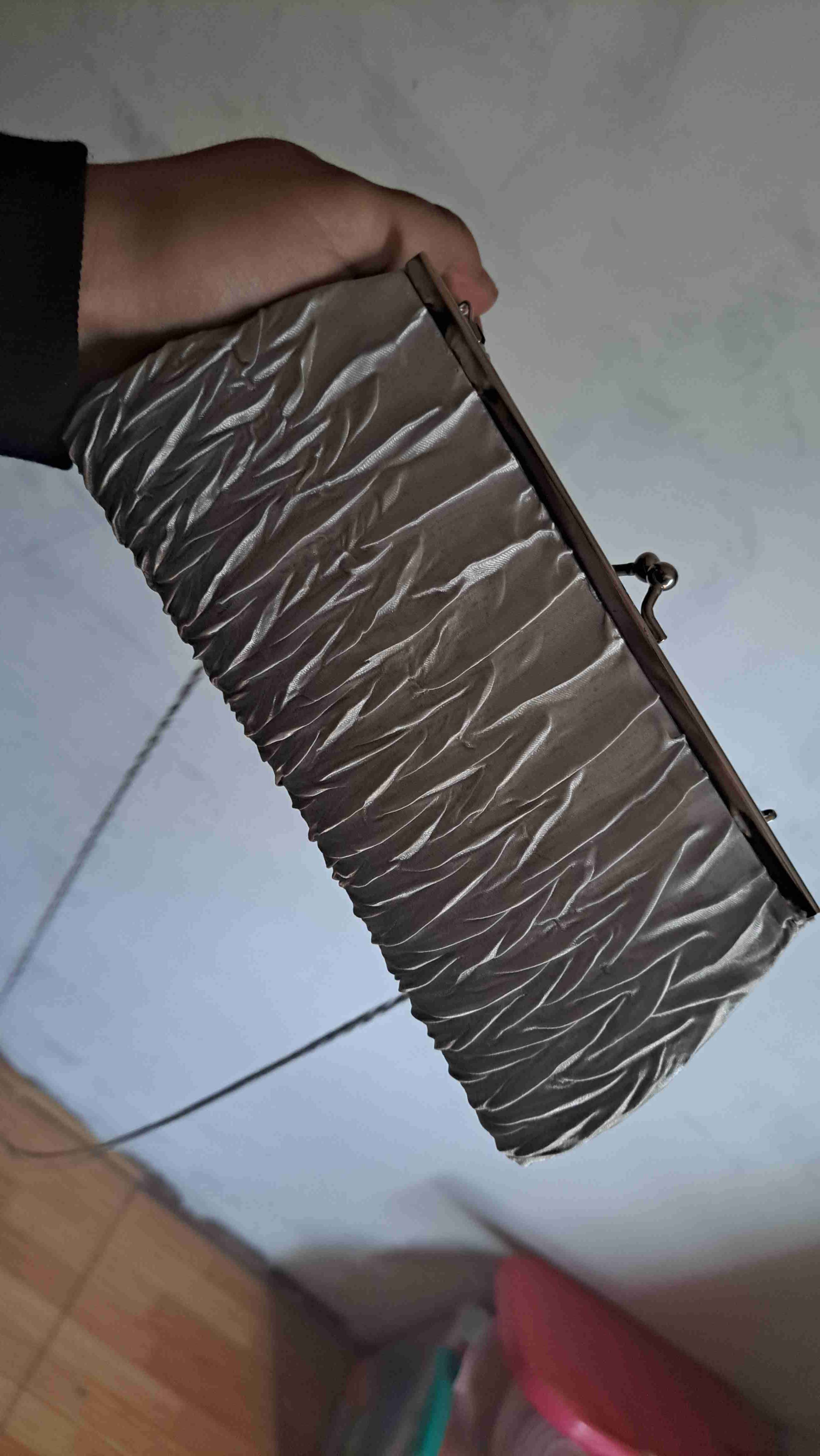 Cartera de mano gris elegante - miniatura 1